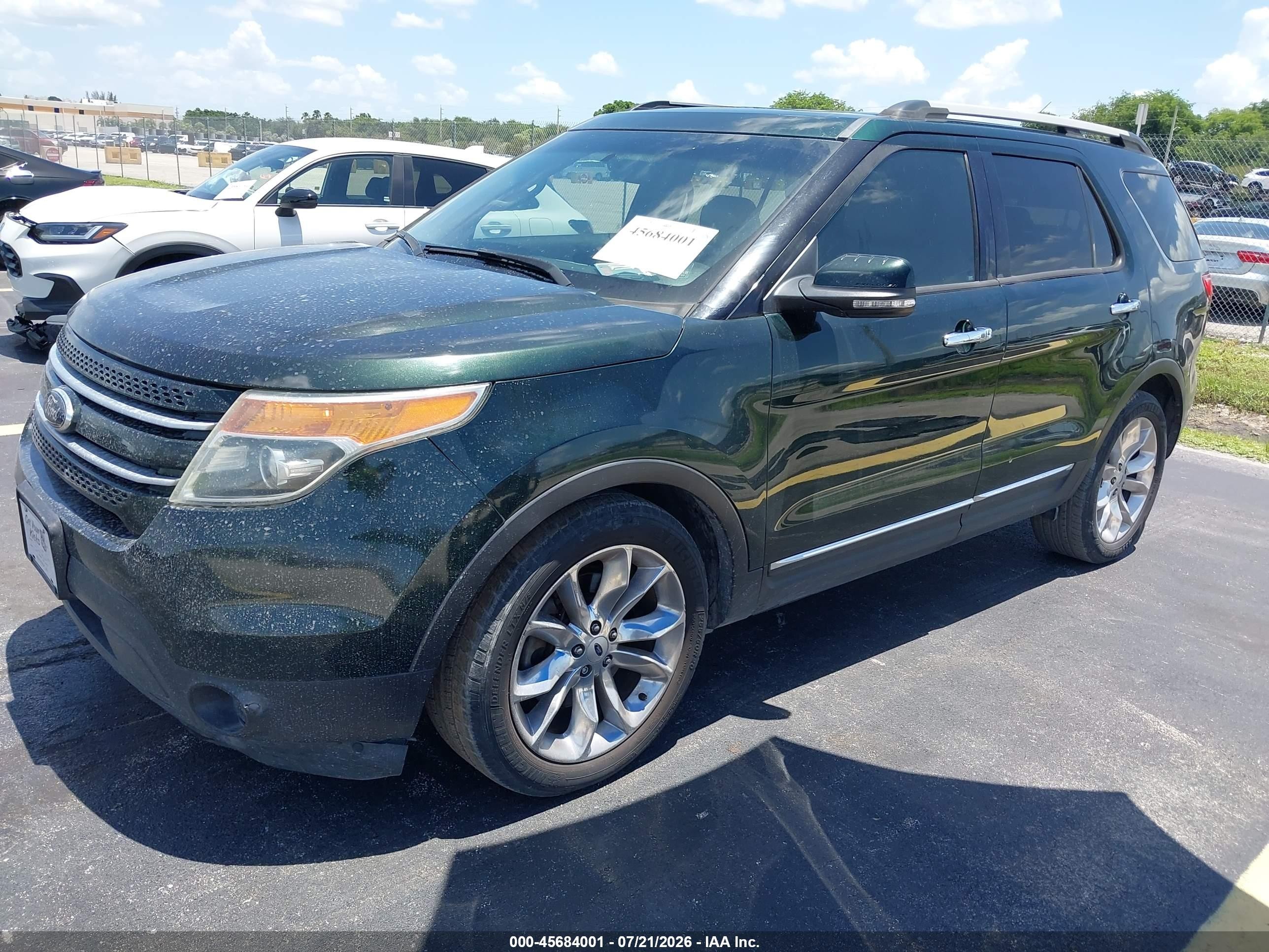 2013 Ford Explorer Limited Green vin: 1FM5K7F87DGB77112