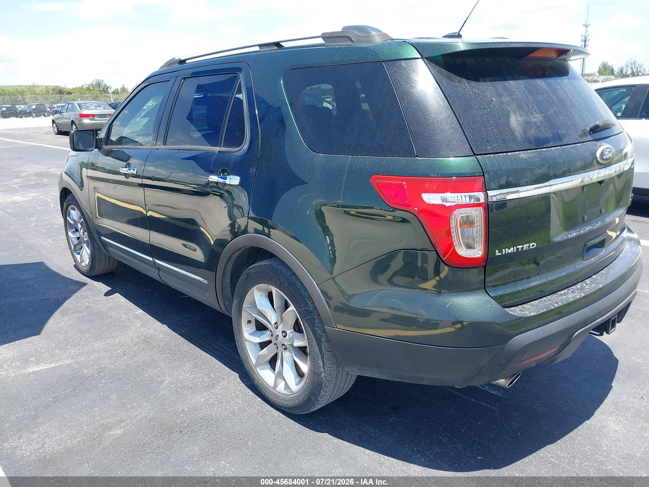 2013 Ford Explorer Limited Green vin: 1FM5K7F87DGB77112