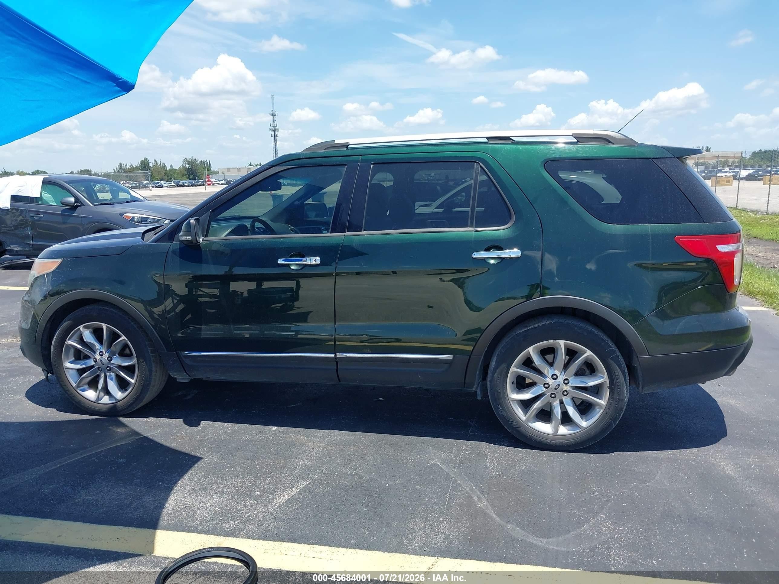 2013 Ford Explorer Limited Green vin: 1FM5K7F87DGB77112