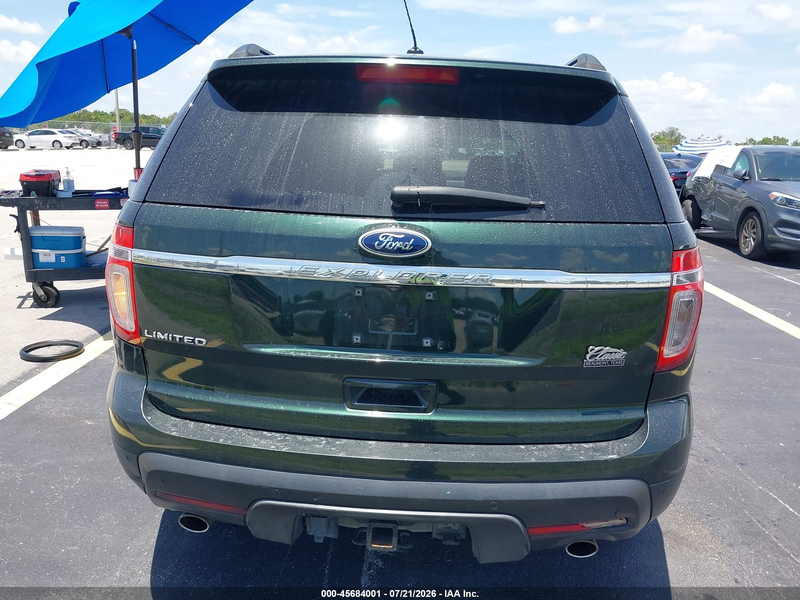 2013 Ford Explorer Limited Green vin: 1FM5K7F87DGB77112
