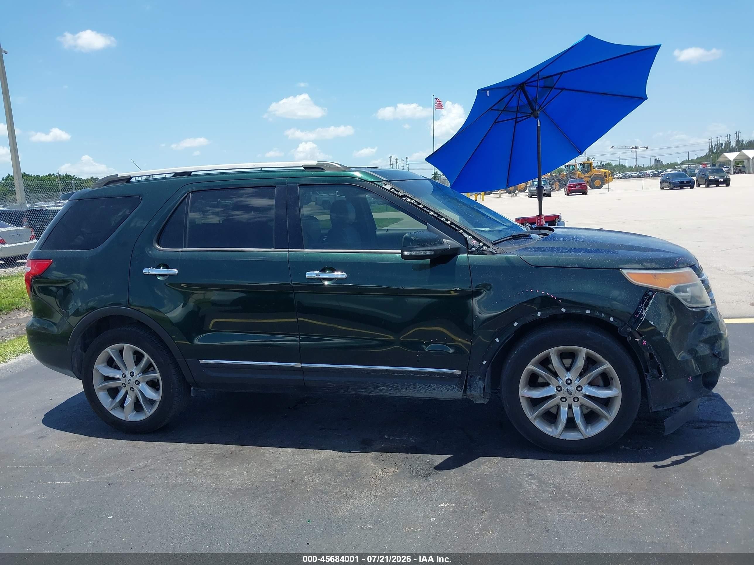 2013 Ford Explorer Limited Green vin: 1FM5K7F87DGB77112