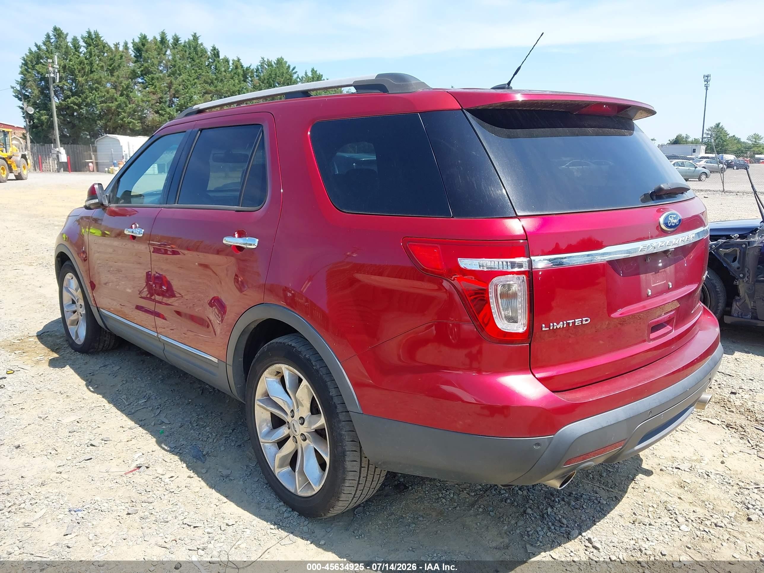 2013 Ford Explorer Limited Maroon vin: 1FM5K7F87DGB97005