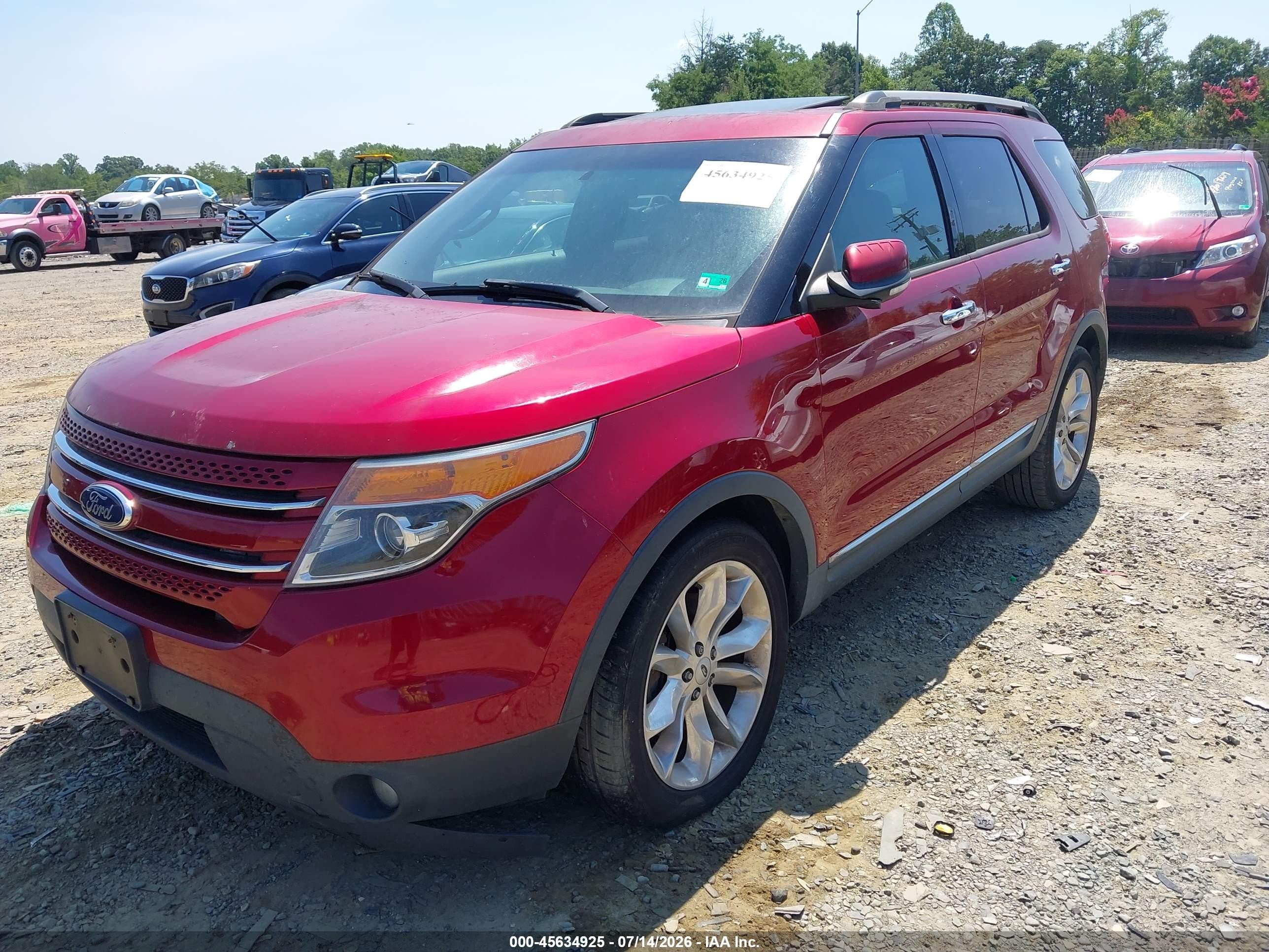 2013 Ford Explorer Limited Maroon vin: 1FM5K7F87DGB97005