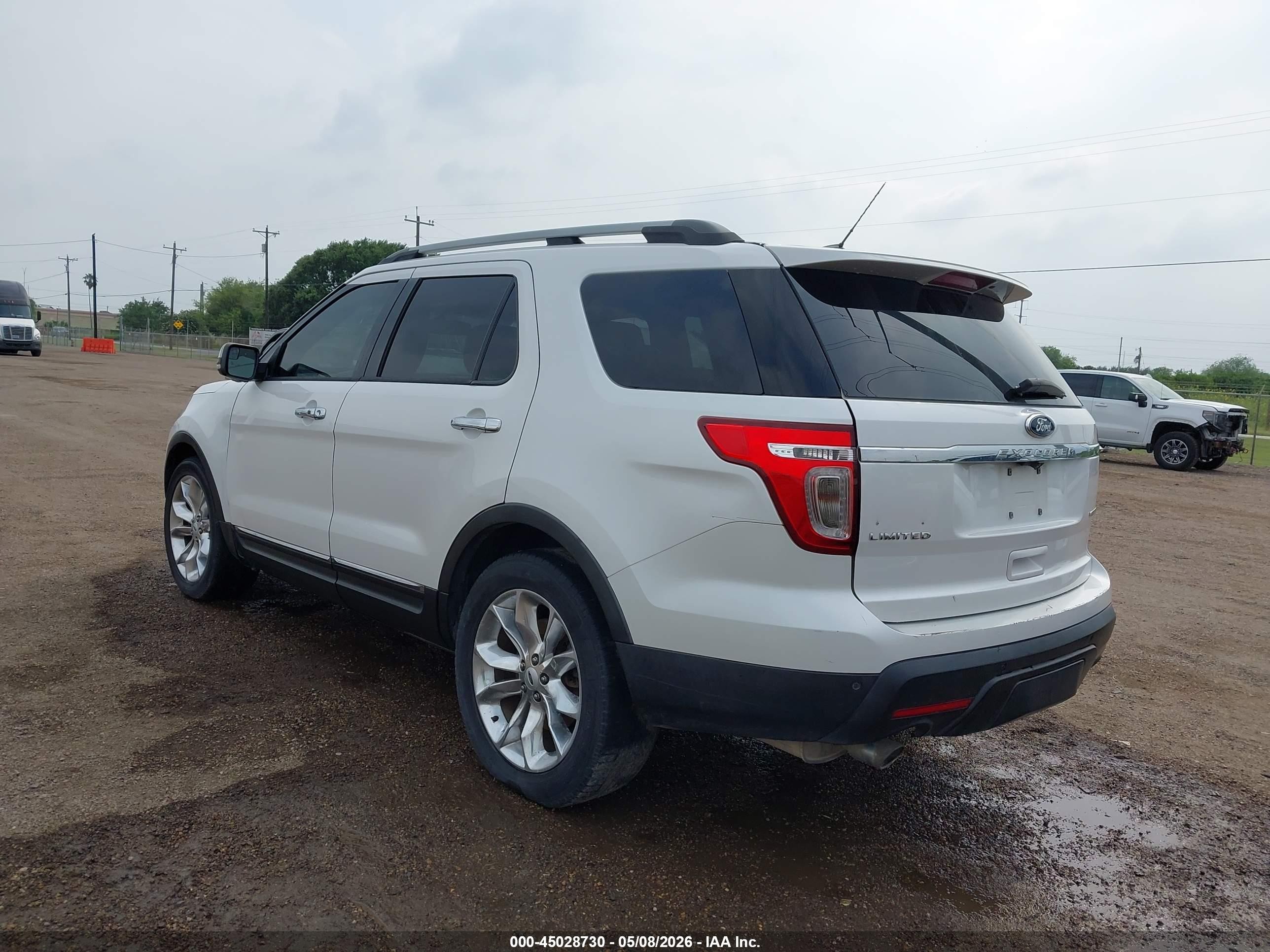 2014 Ford Explorer Limited White vin: 1FM5K7F87EGB09278