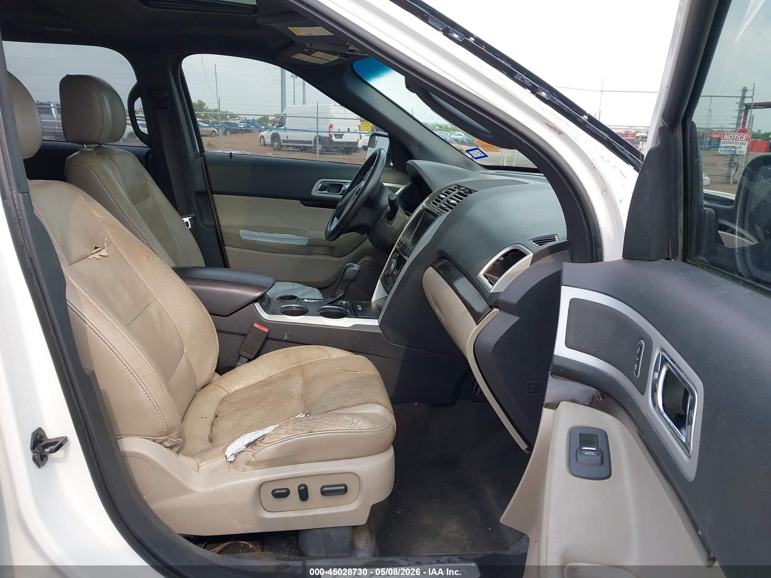 2014 Ford Explorer Limited White vin: 1FM5K7F87EGB09278
