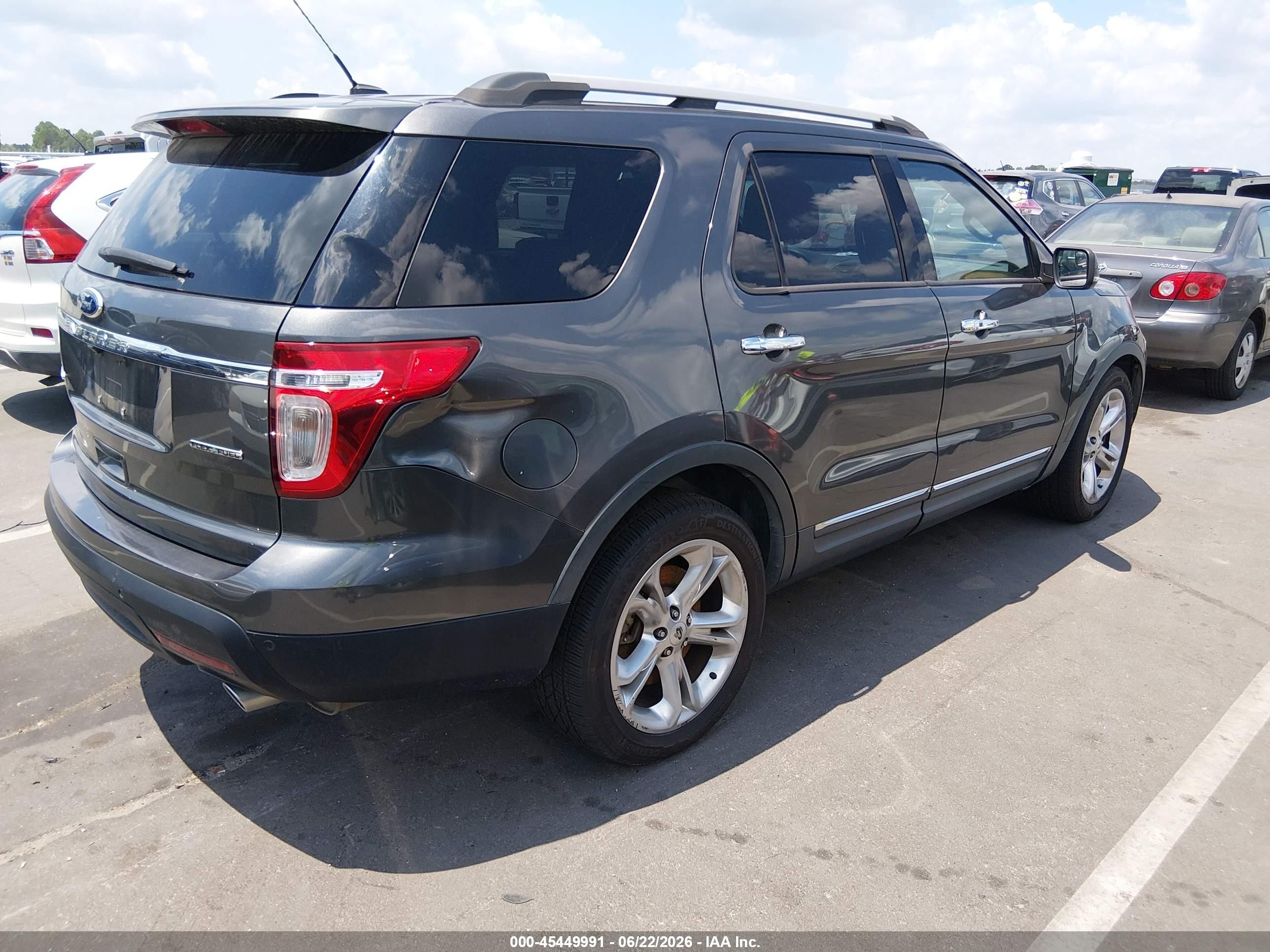 2015 Ford Explorer Limited Gray vin: 1FM5K7F87FGA10350
