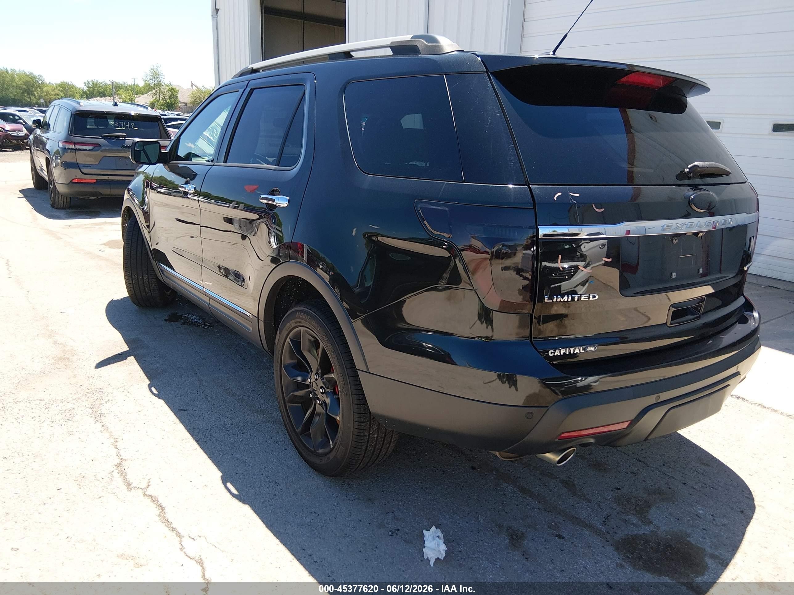 2015 Ford Explorer Limited Black vin: 1FM5K7F87FGB46252