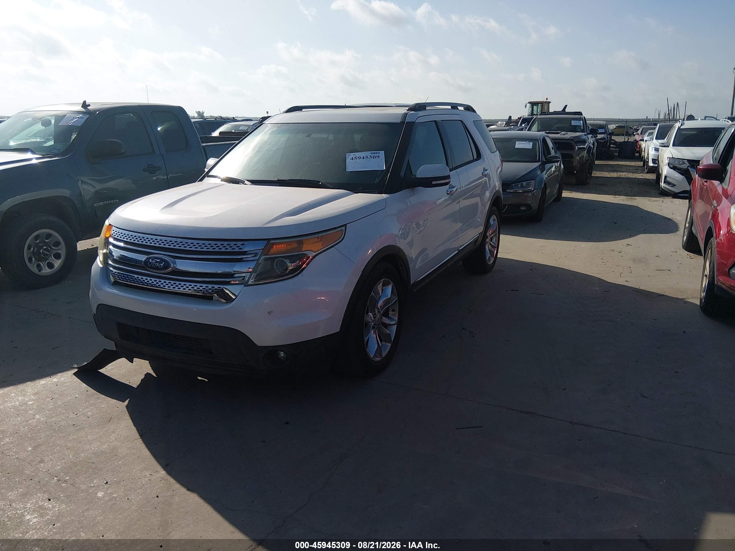2015 Ford Explorer Limited White vin: 1FM5K7F87FGB80272