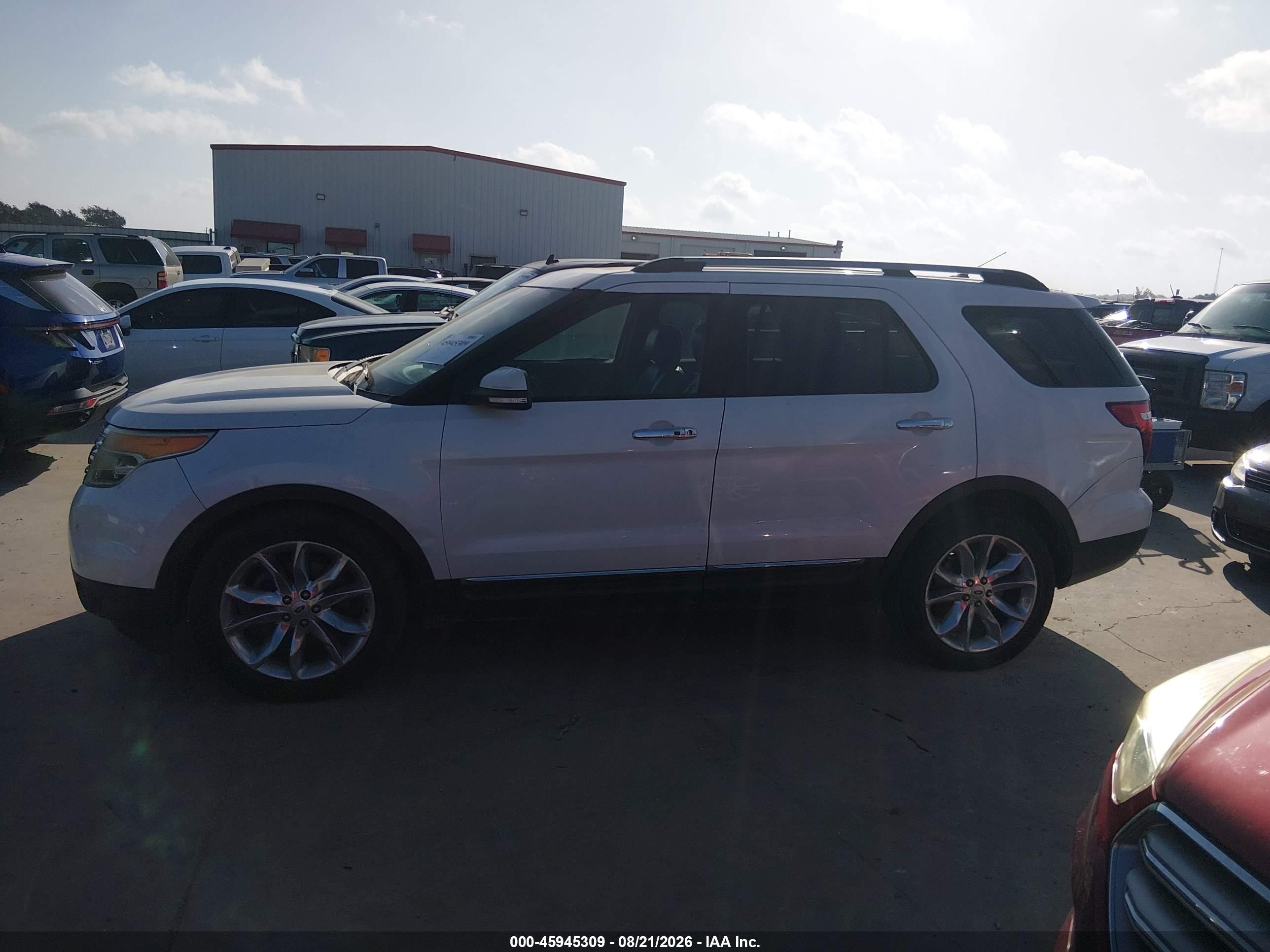 2015 Ford Explorer Limited White vin: 1FM5K7F87FGB80272