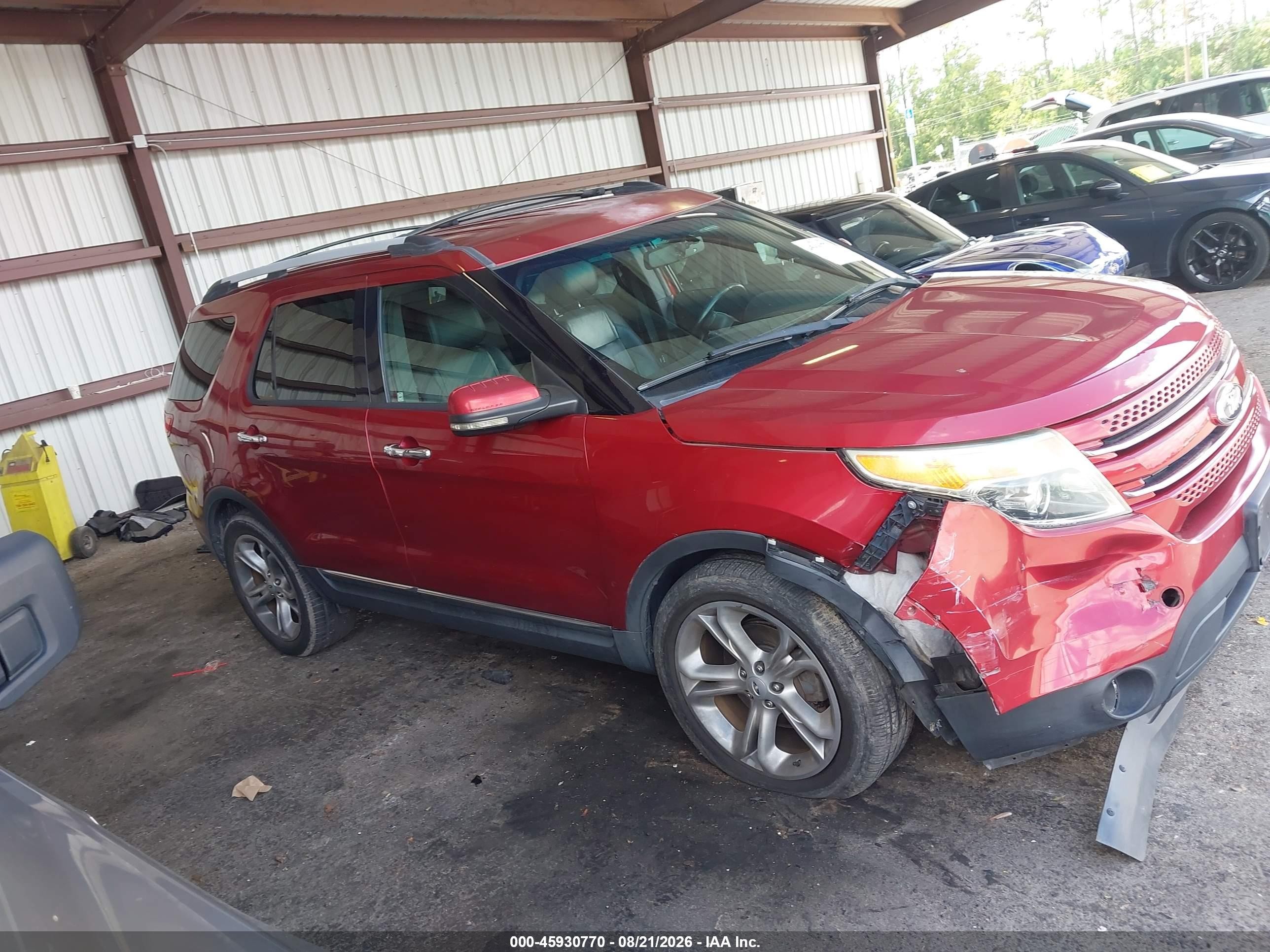 2013 Ford Explorer Limited Burgundy vin: 1FM5K7F88DGA53351
