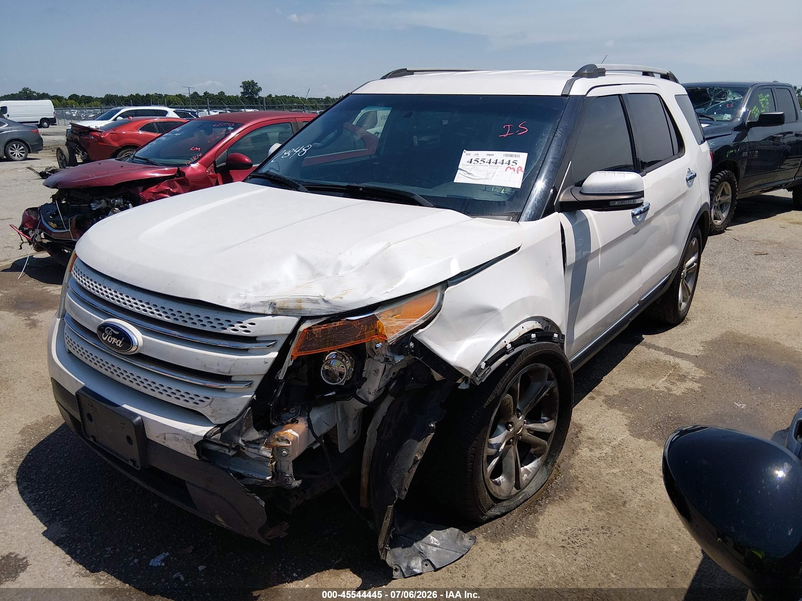 2013 Ford Explorer Limited Белый vin: 1FM5K7F88DGB79631