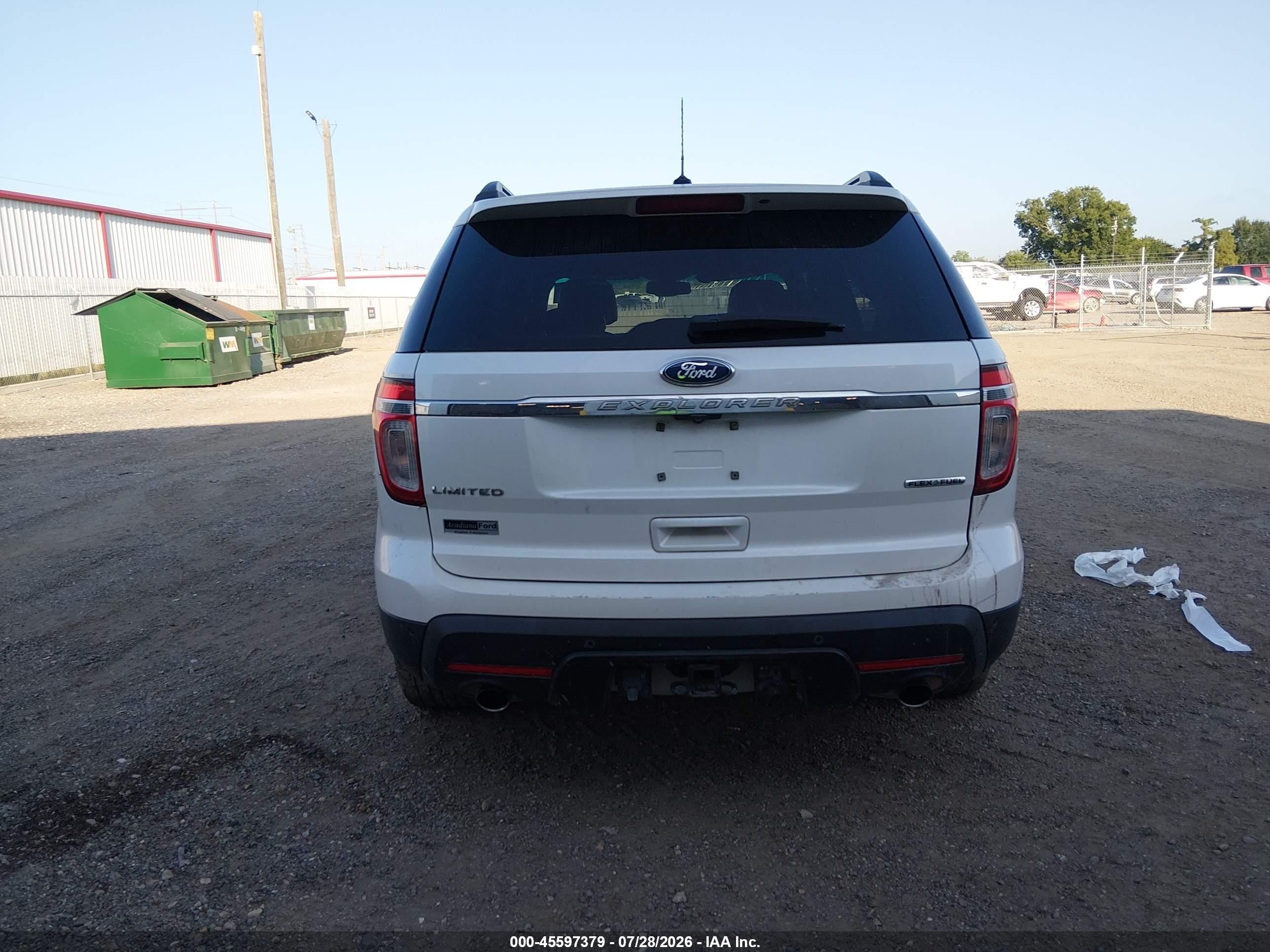 2014 Ford Explorer Limited Белый vin: 1FM5K7F88EGA26216