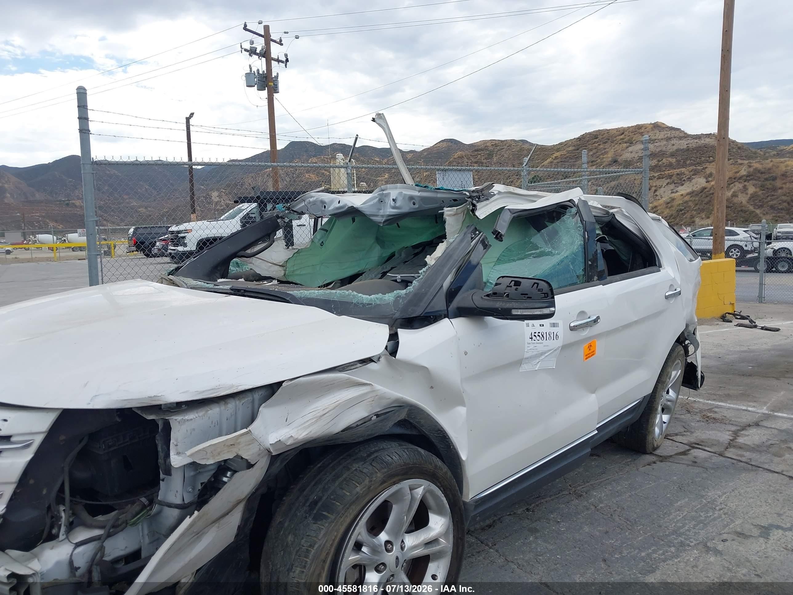 2014 Ford Explorer Limited Белый vin: 1FM5K7F88EGA75660