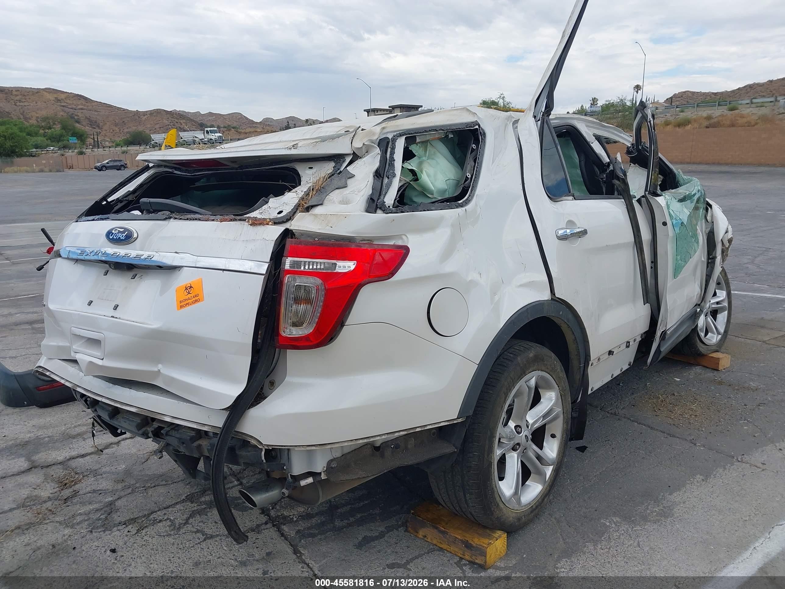 2014 Ford Explorer Limited Белый vin: 1FM5K7F88EGA75660