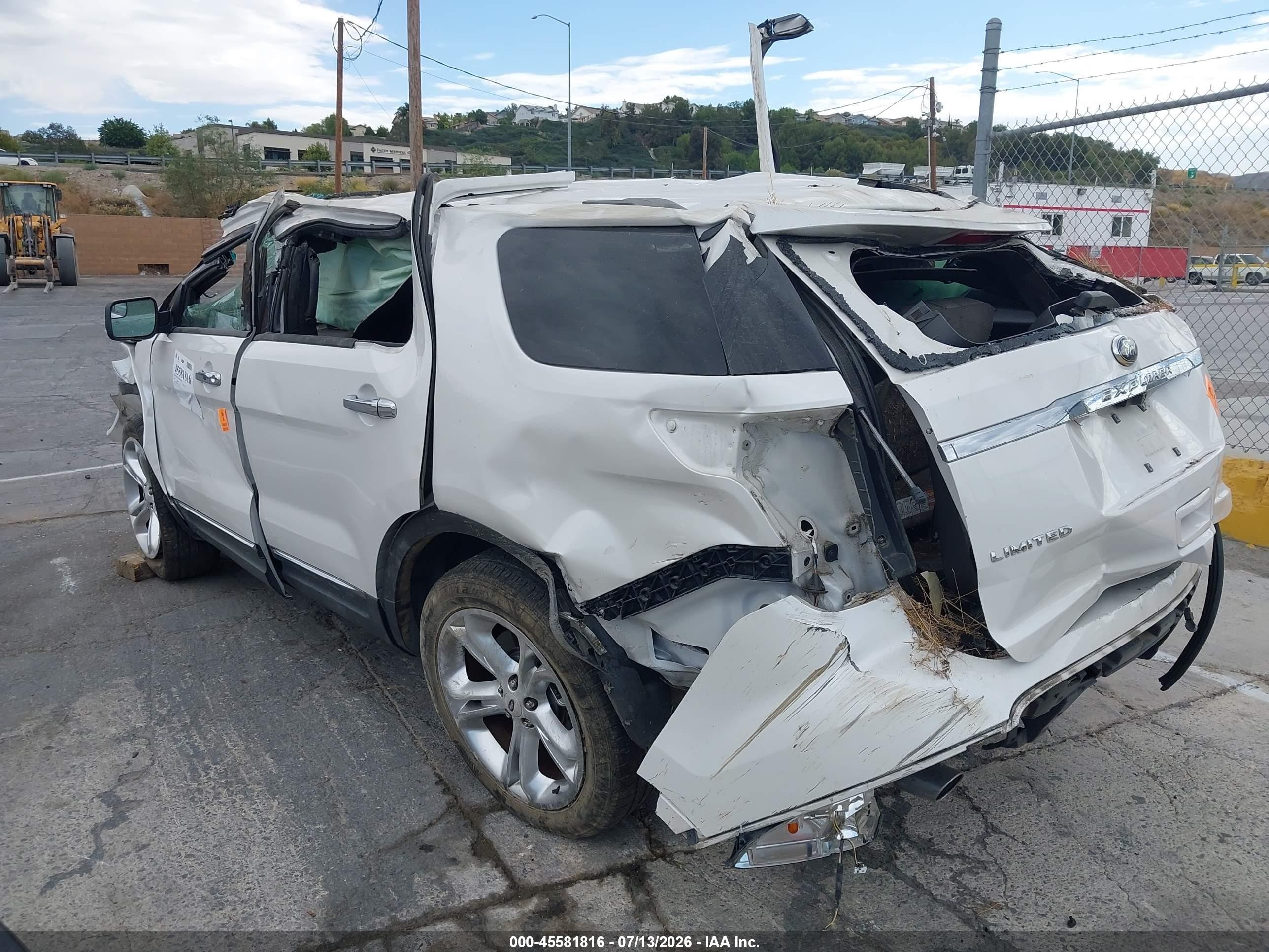 2014 Ford Explorer Limited Белый vin: 1FM5K7F88EGA75660