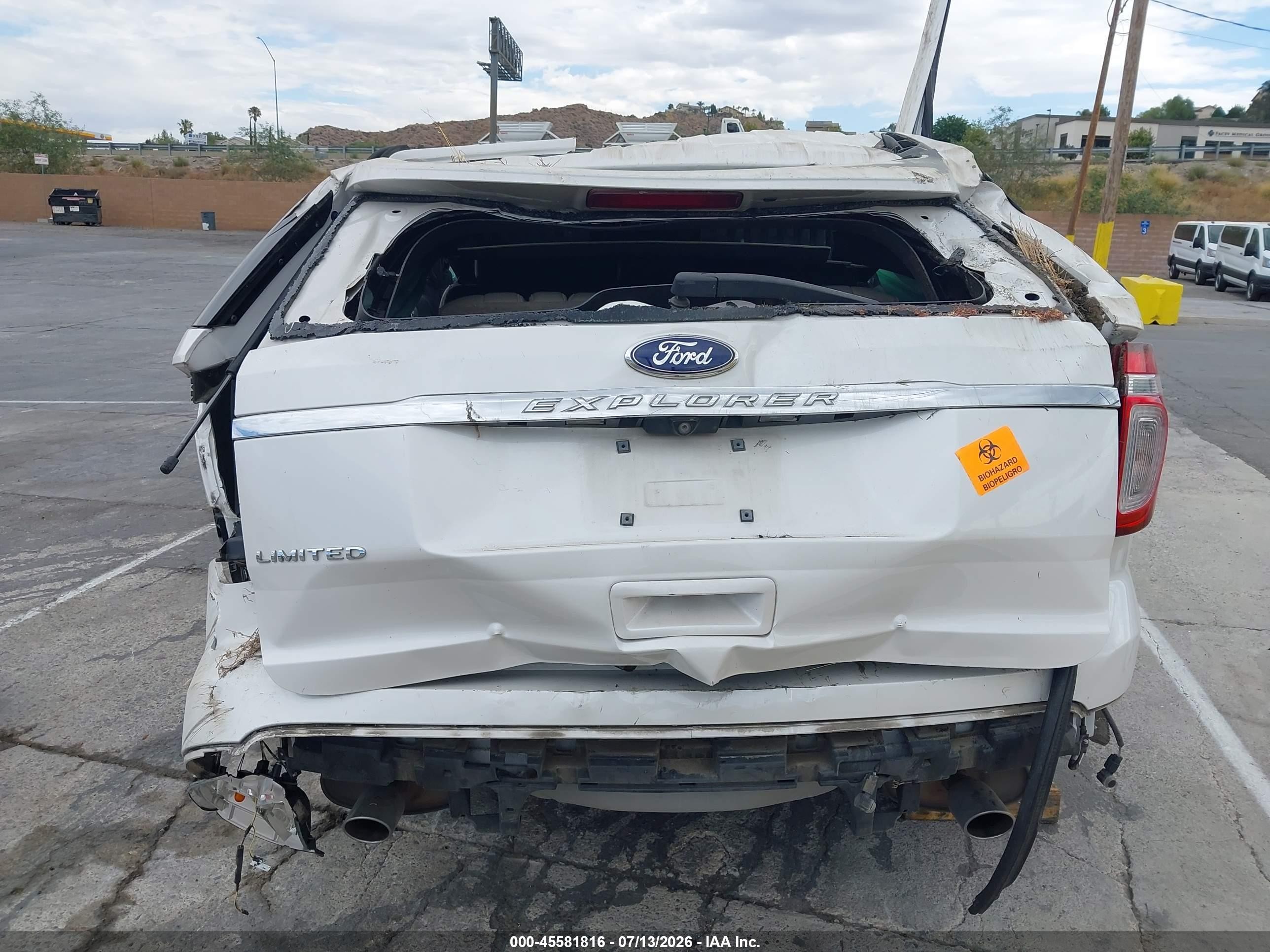 2014 Ford Explorer Limited Белый vin: 1FM5K7F88EGA75660