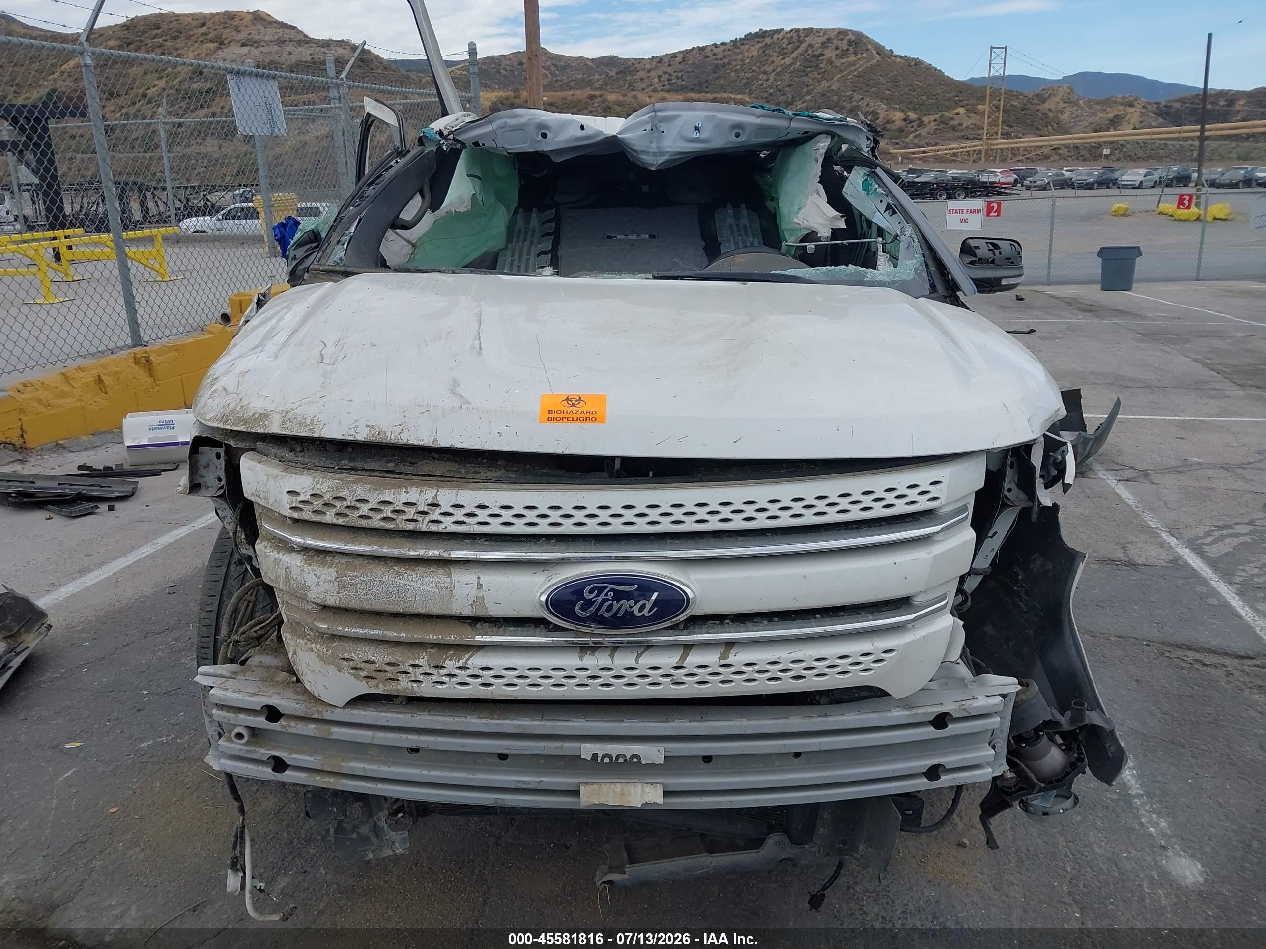 2014 Ford Explorer Limited Белый vin: 1FM5K7F88EGA75660