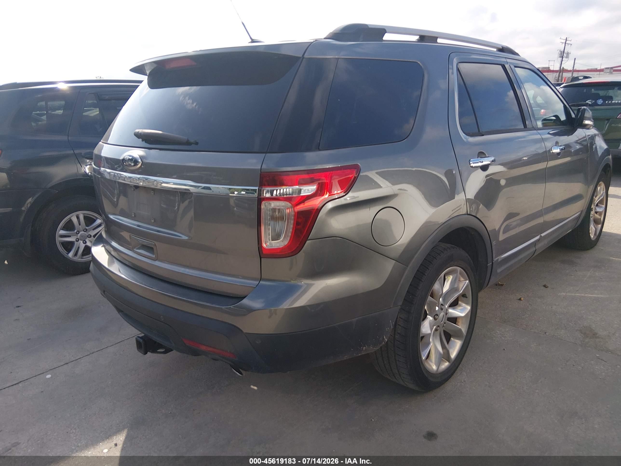 2014 Ford Explorer Limited Gray vin: 1FM5K7F88EGC20146