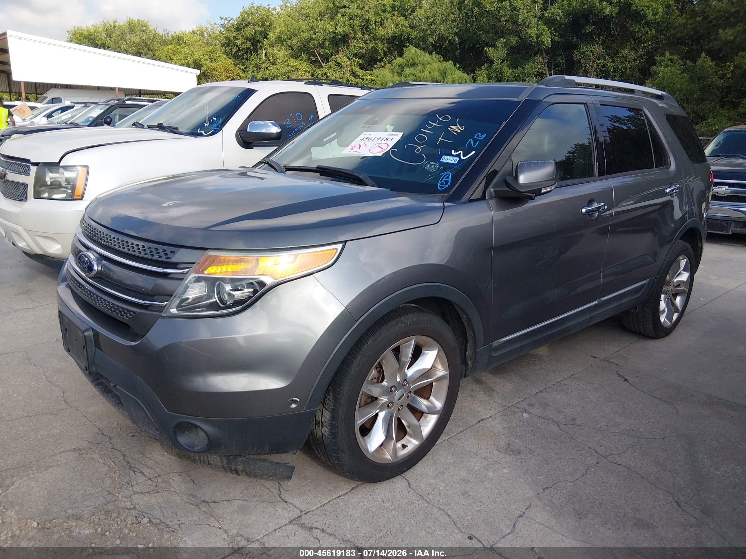 2014 Ford Explorer Limited Gray vin: 1FM5K7F88EGC20146