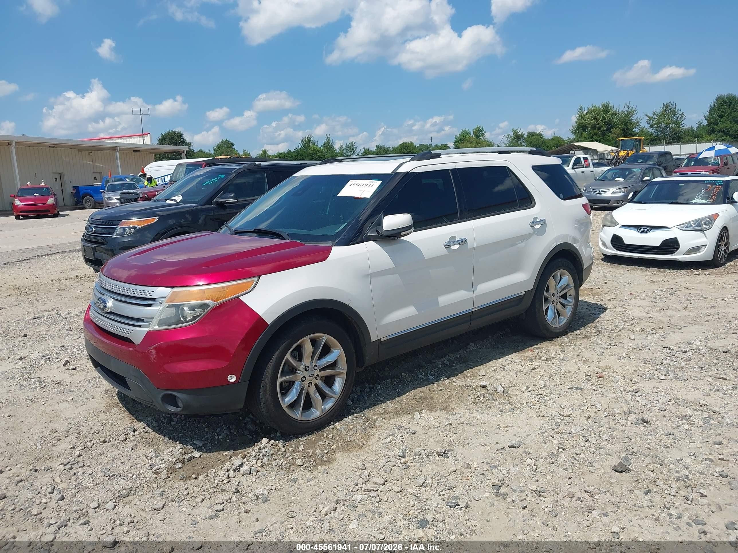2015 Ford Explorer Limited White vin: 1FM5K7F88FGA17730