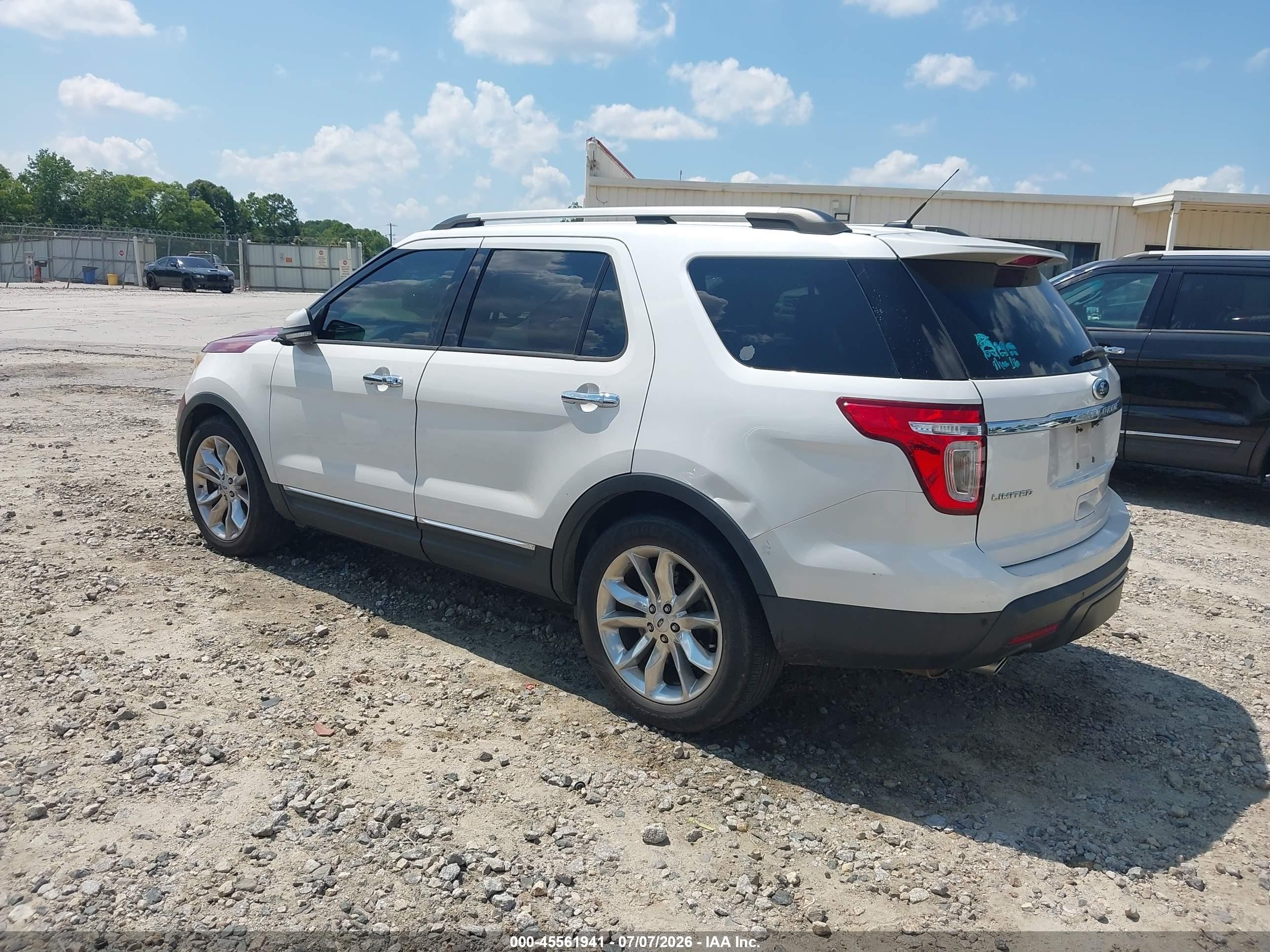 2015 Ford Explorer Limited White vin: 1FM5K7F88FGA17730