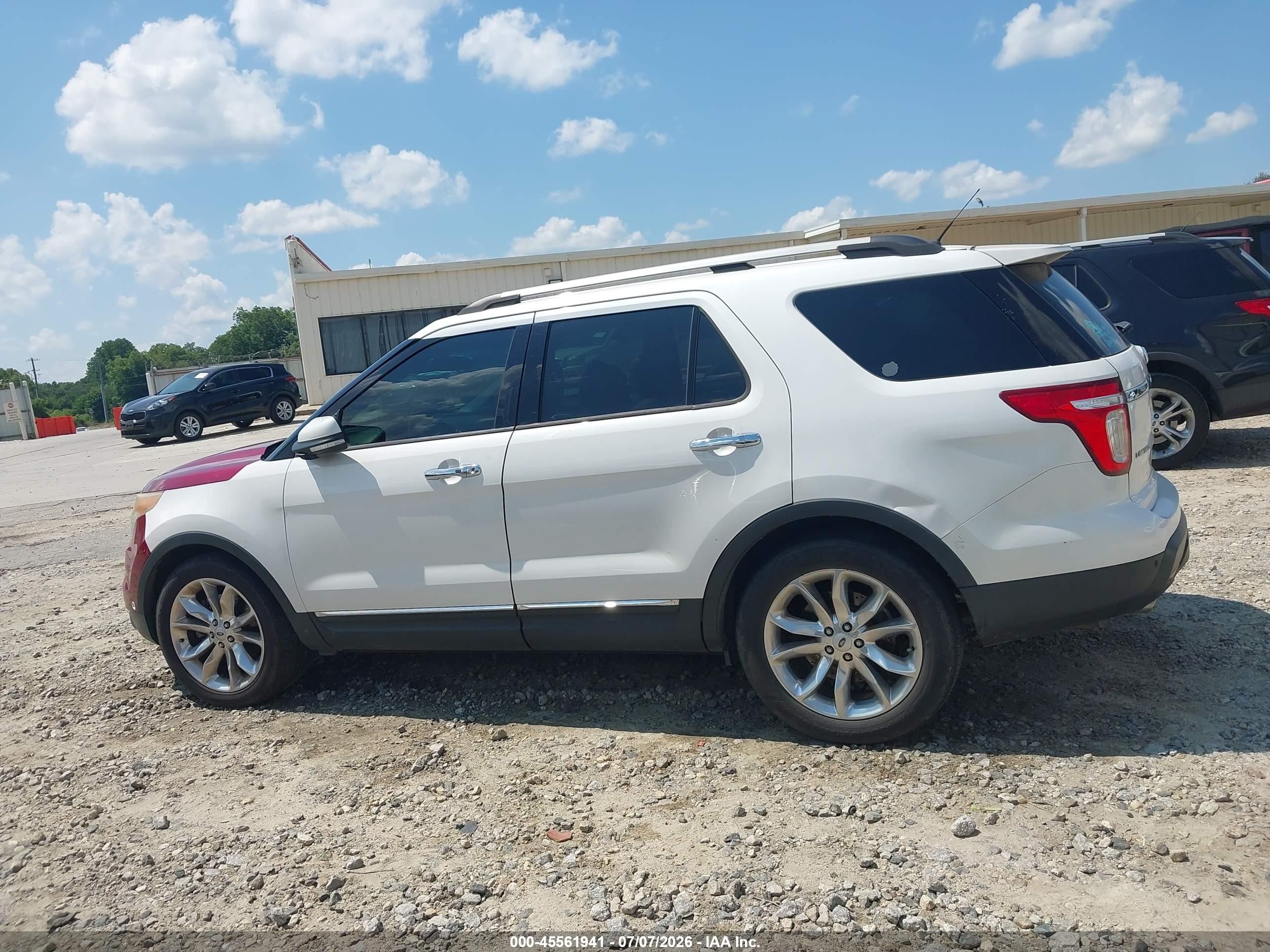 2015 Ford Explorer Limited White vin: 1FM5K7F88FGA17730