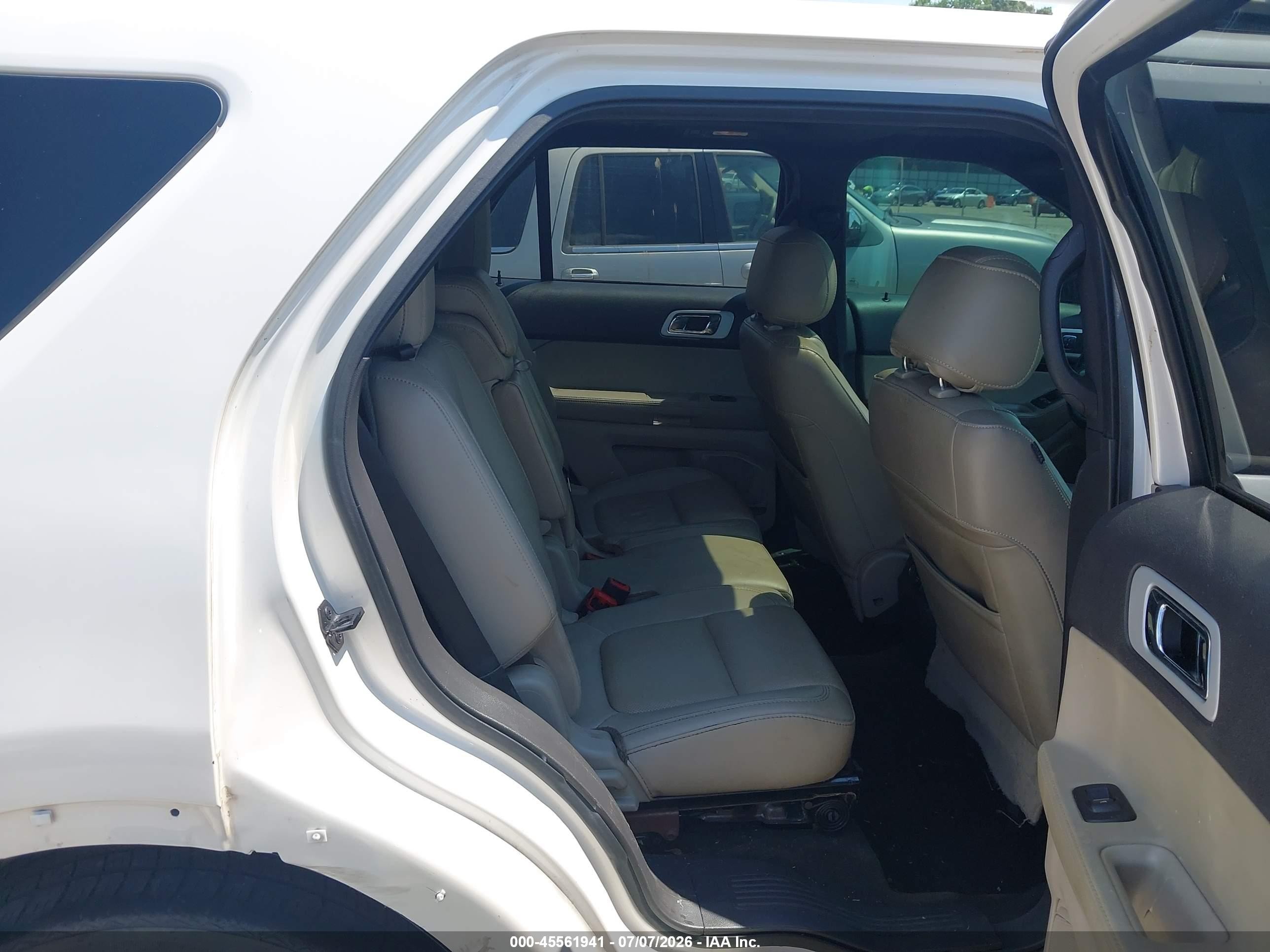2015 Ford Explorer Limited White vin: 1FM5K7F88FGA17730