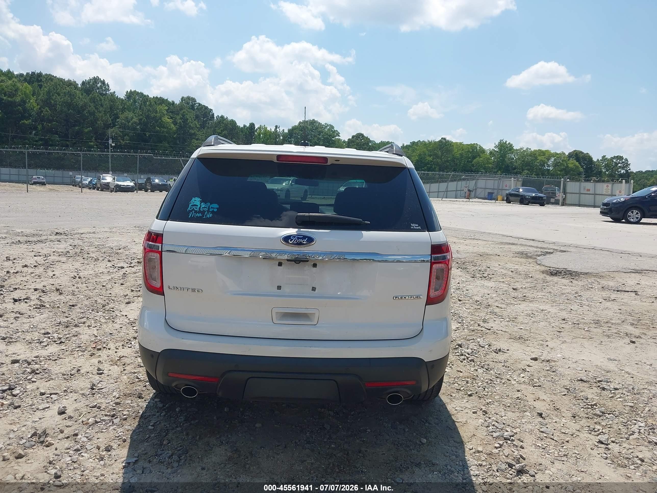 2015 Ford Explorer Limited White vin: 1FM5K7F88FGA17730