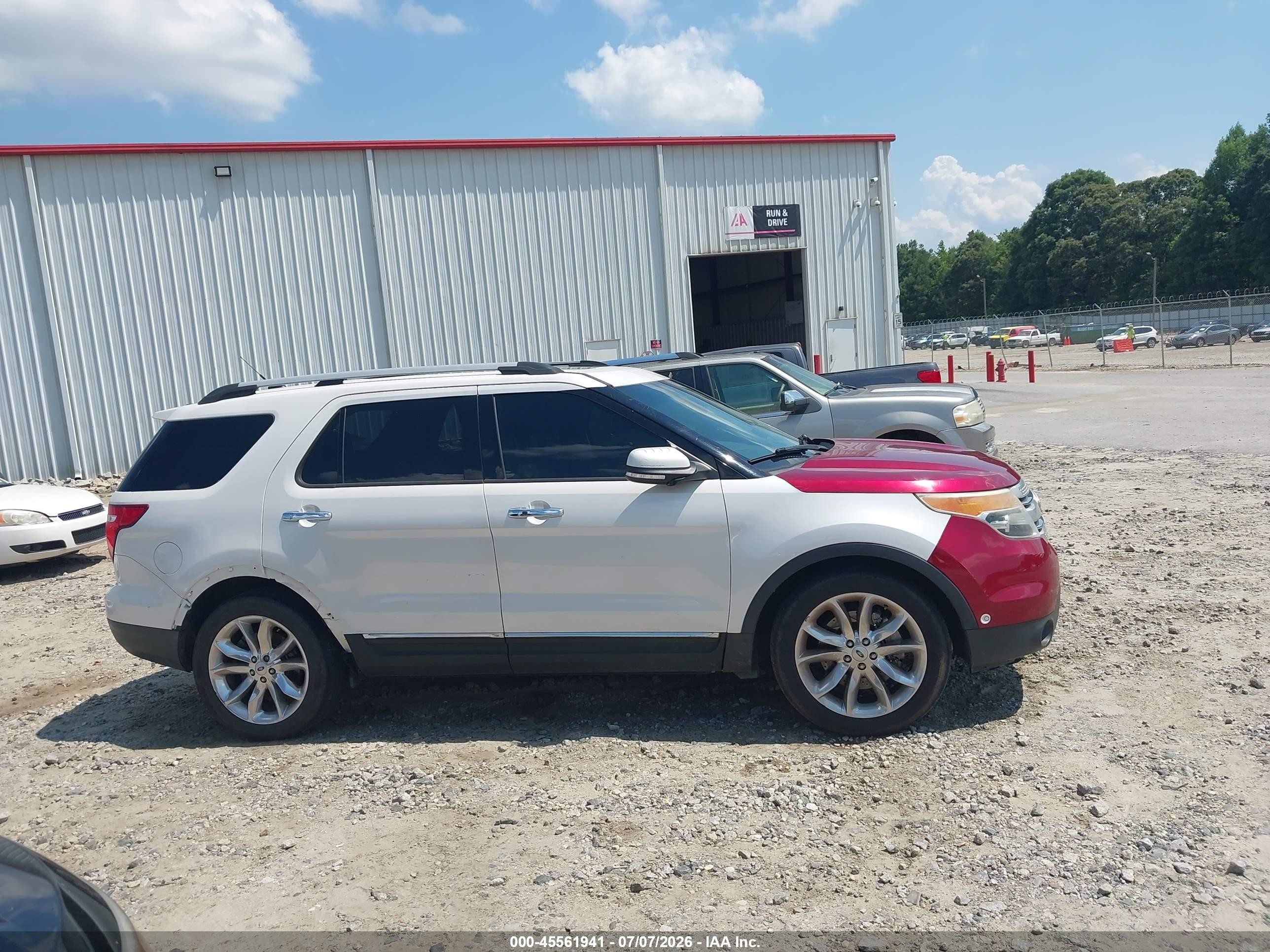 2015 Ford Explorer Limited White vin: 1FM5K7F88FGA17730