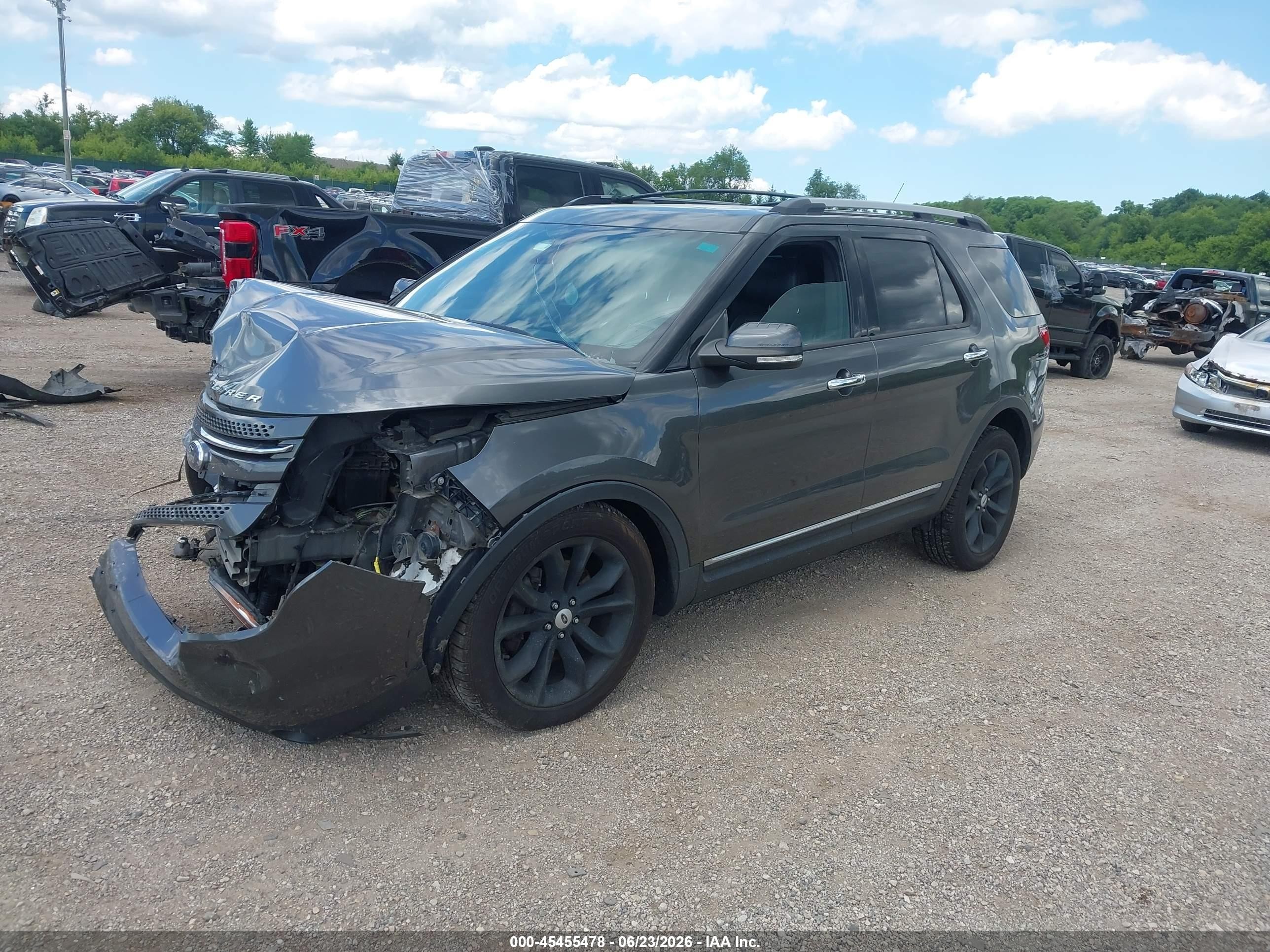 2015 Ford Explorer Limited Gray vin: 1FM5K7F88FGB50360