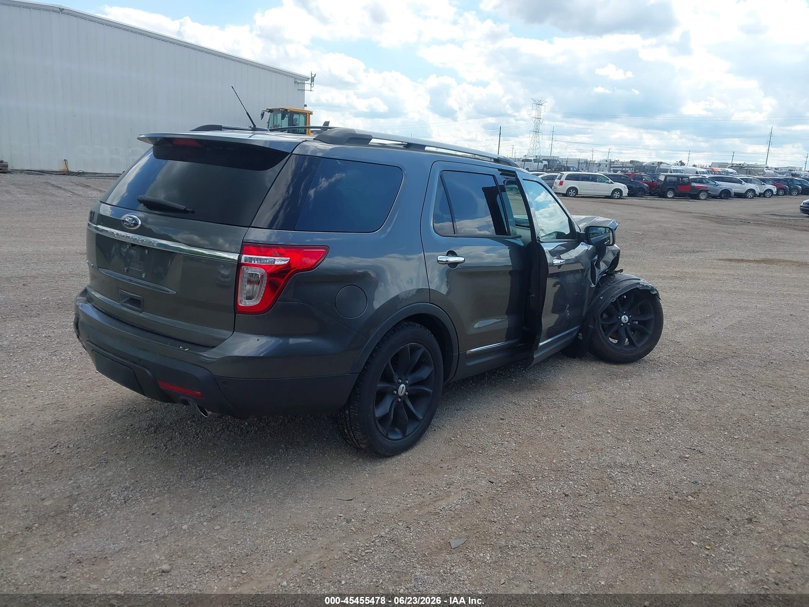 2015 Ford Explorer Limited Gray vin: 1FM5K7F88FGB50360