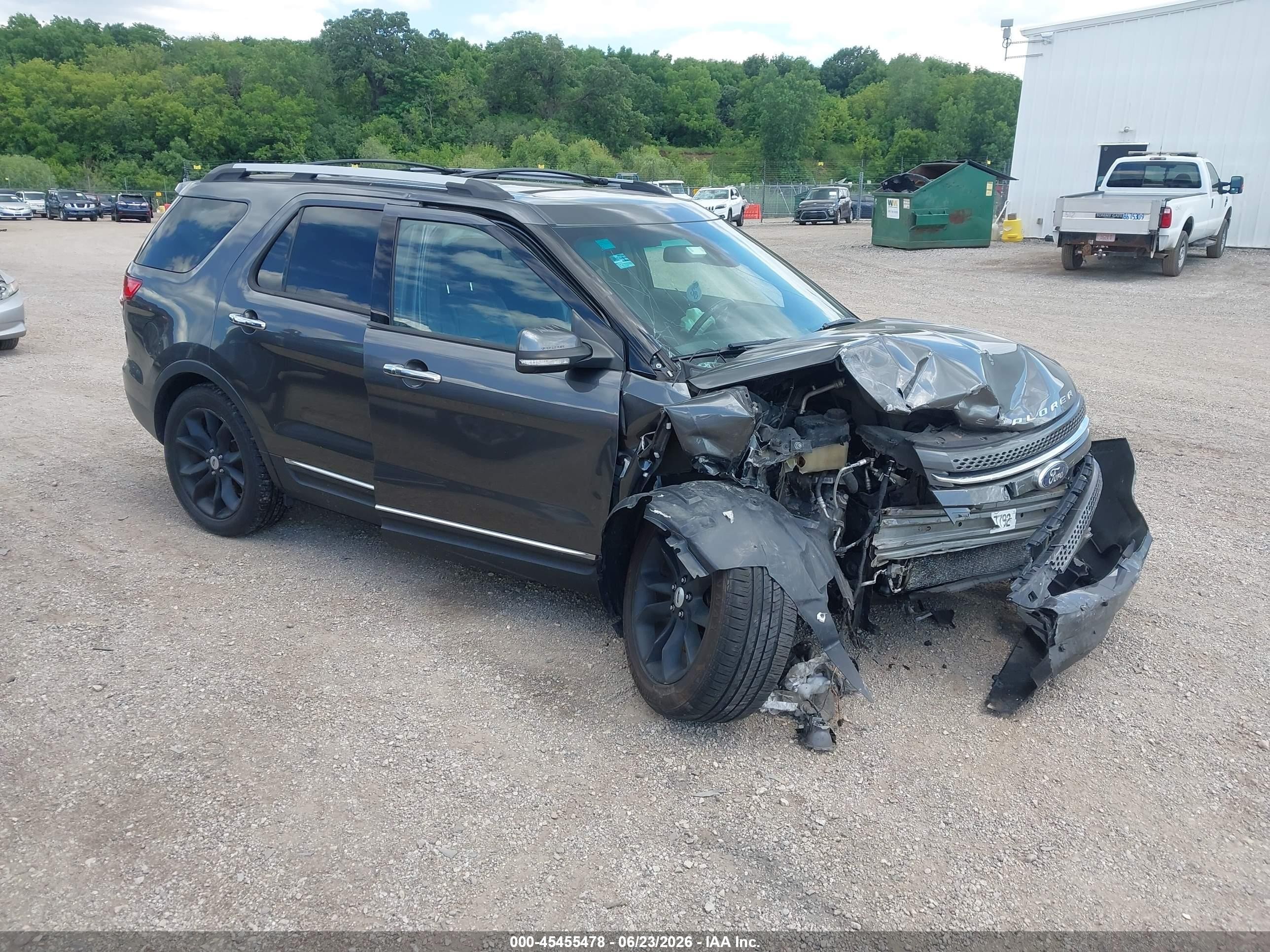 2015 Ford Explorer Limited Gray vin: 1FM5K7F88FGB50360