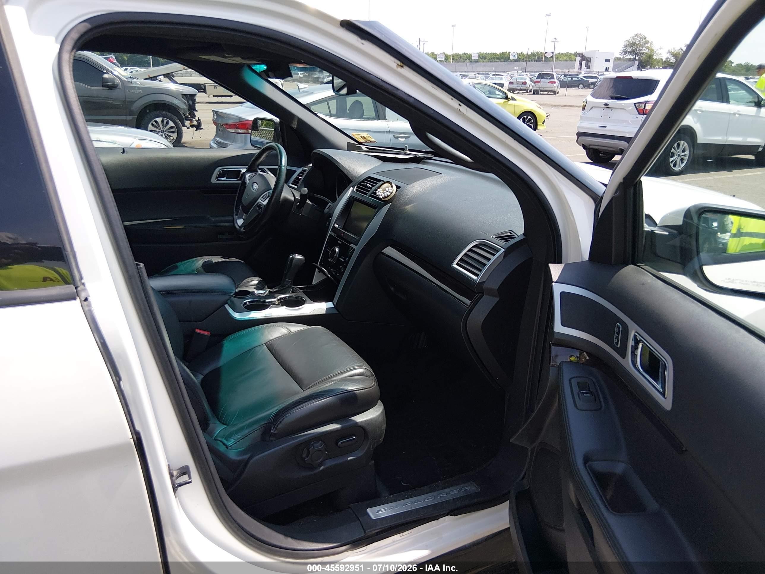 2015 Ford Explorer Limited White vin: 1FM5K7F88FGC59840