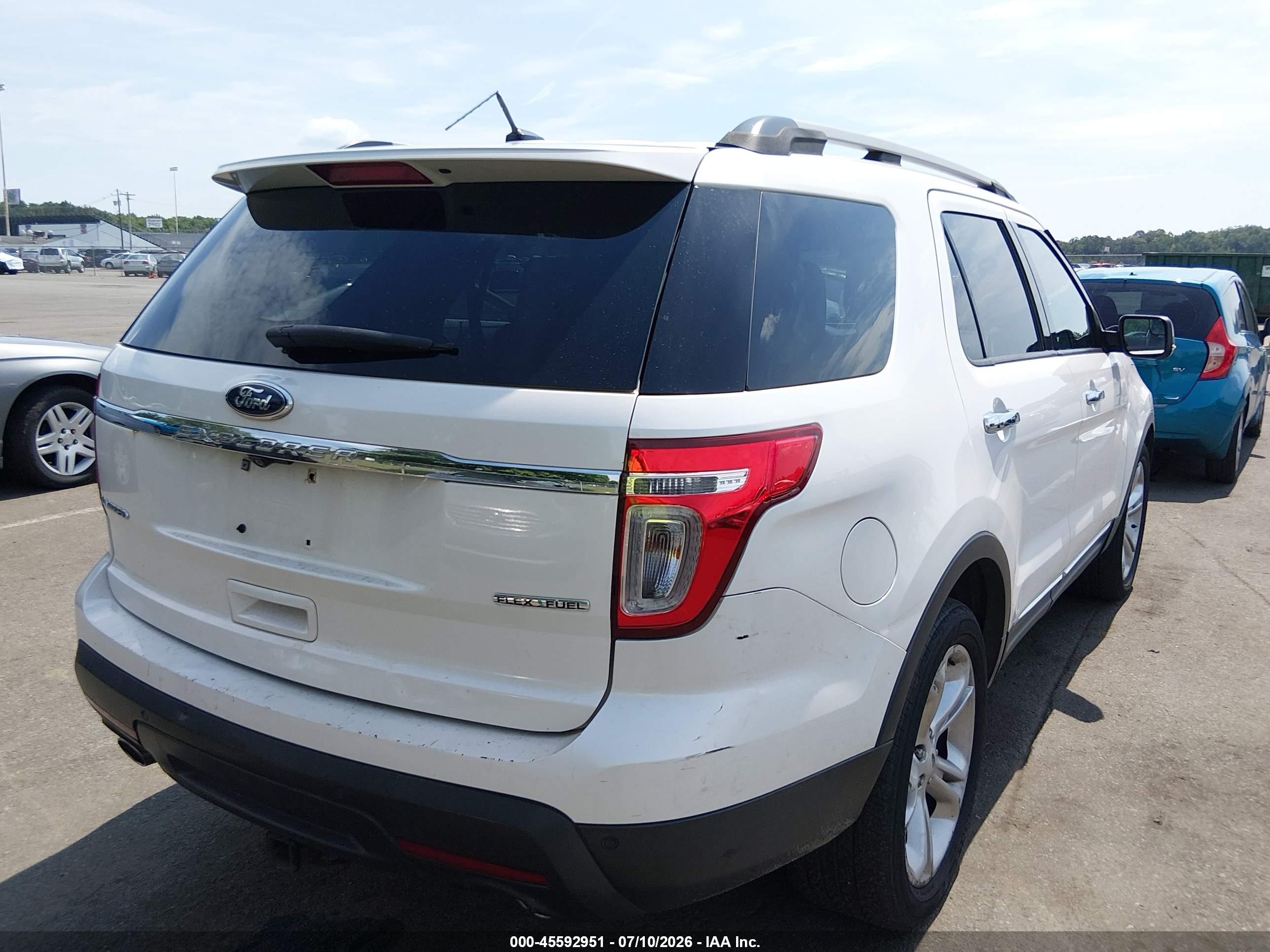2015 Ford Explorer Limited White vin: 1FM5K7F88FGC59840