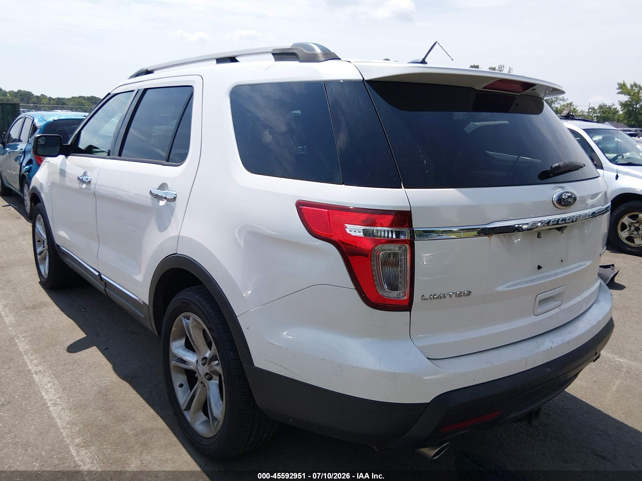 2015 Ford Explorer Limited White vin: 1FM5K7F88FGC59840