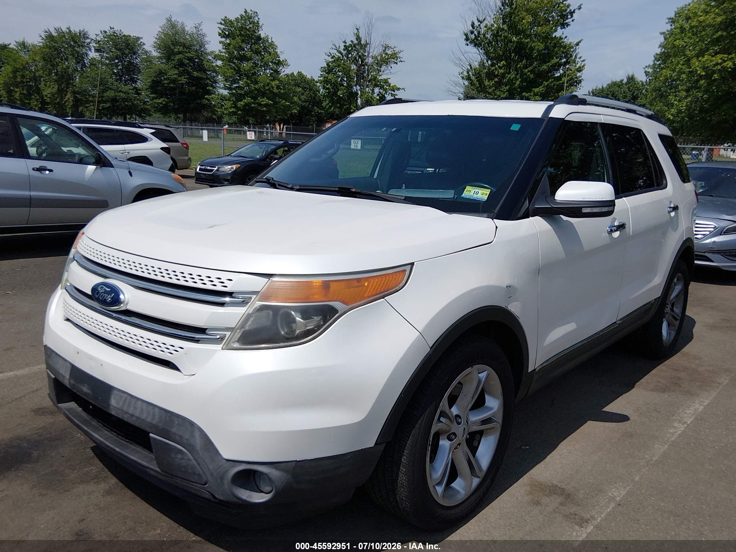 2015 Ford Explorer Limited White vin: 1FM5K7F88FGC59840
