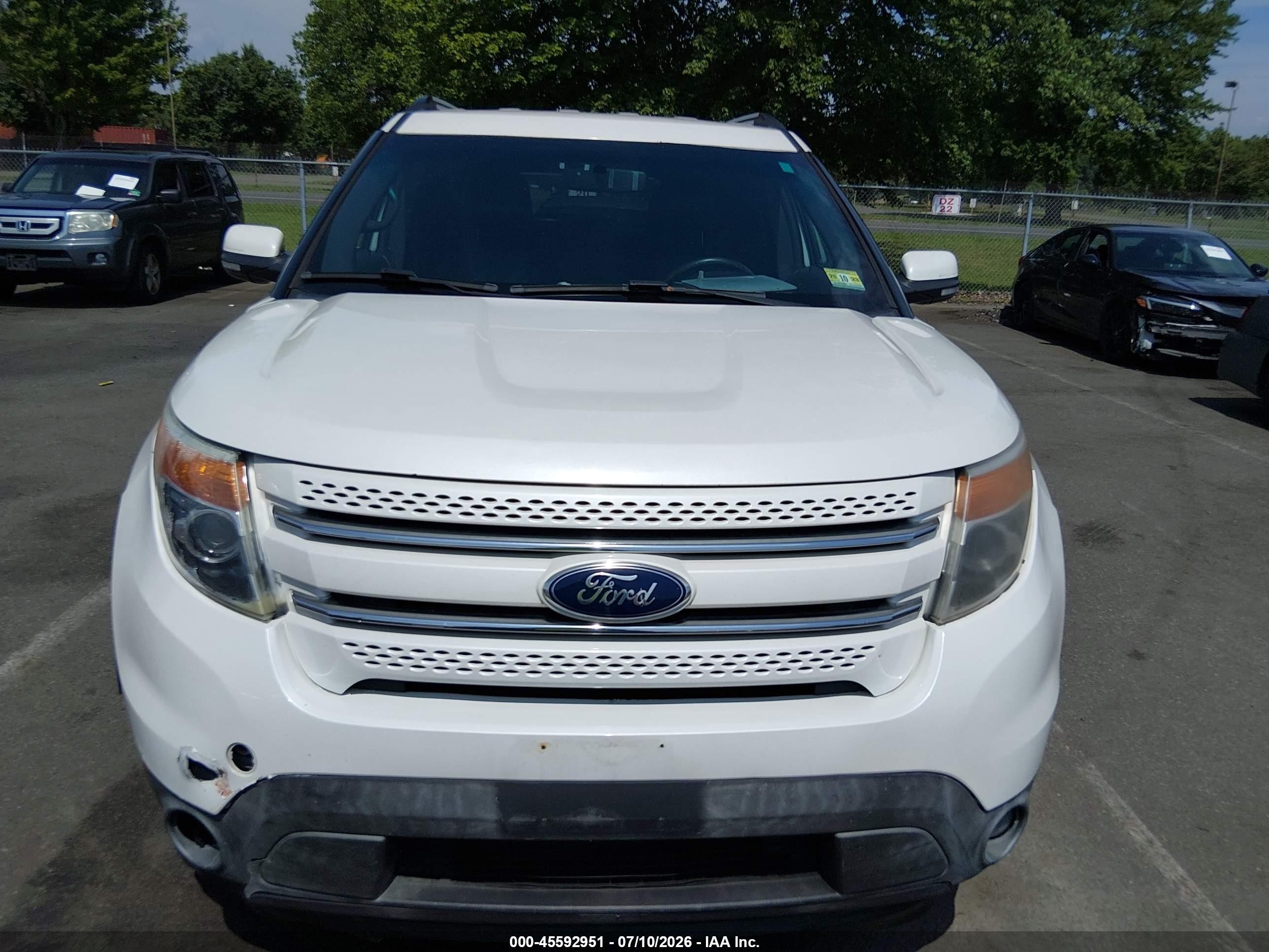 2015 Ford Explorer Limited White vin: 1FM5K7F88FGC59840
