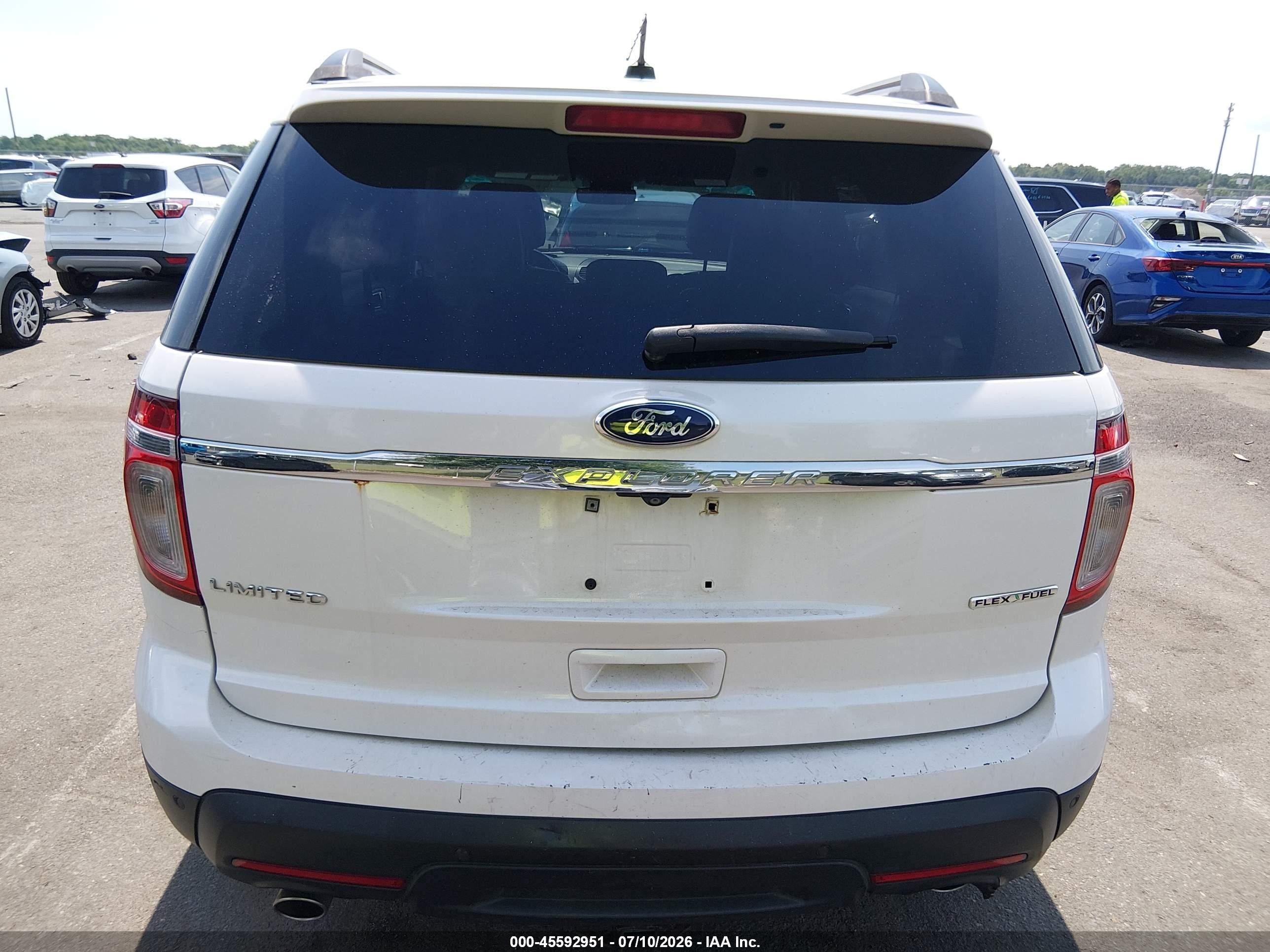 2015 Ford Explorer Limited White vin: 1FM5K7F88FGC59840