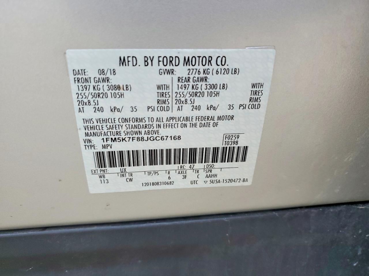 2018 Ford Explorer Limited Silver vin: 1FM5K7F88JGC67168