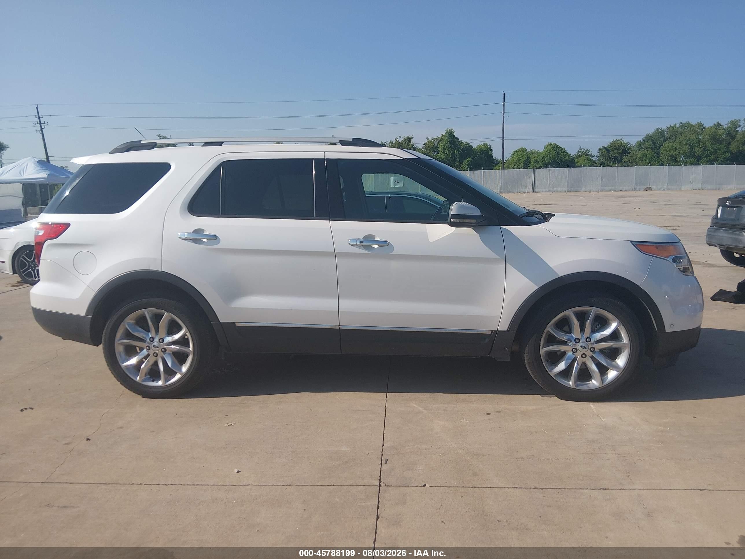 2013 Ford Explorer Limited White vin: 1FM5K7F89DGA11805