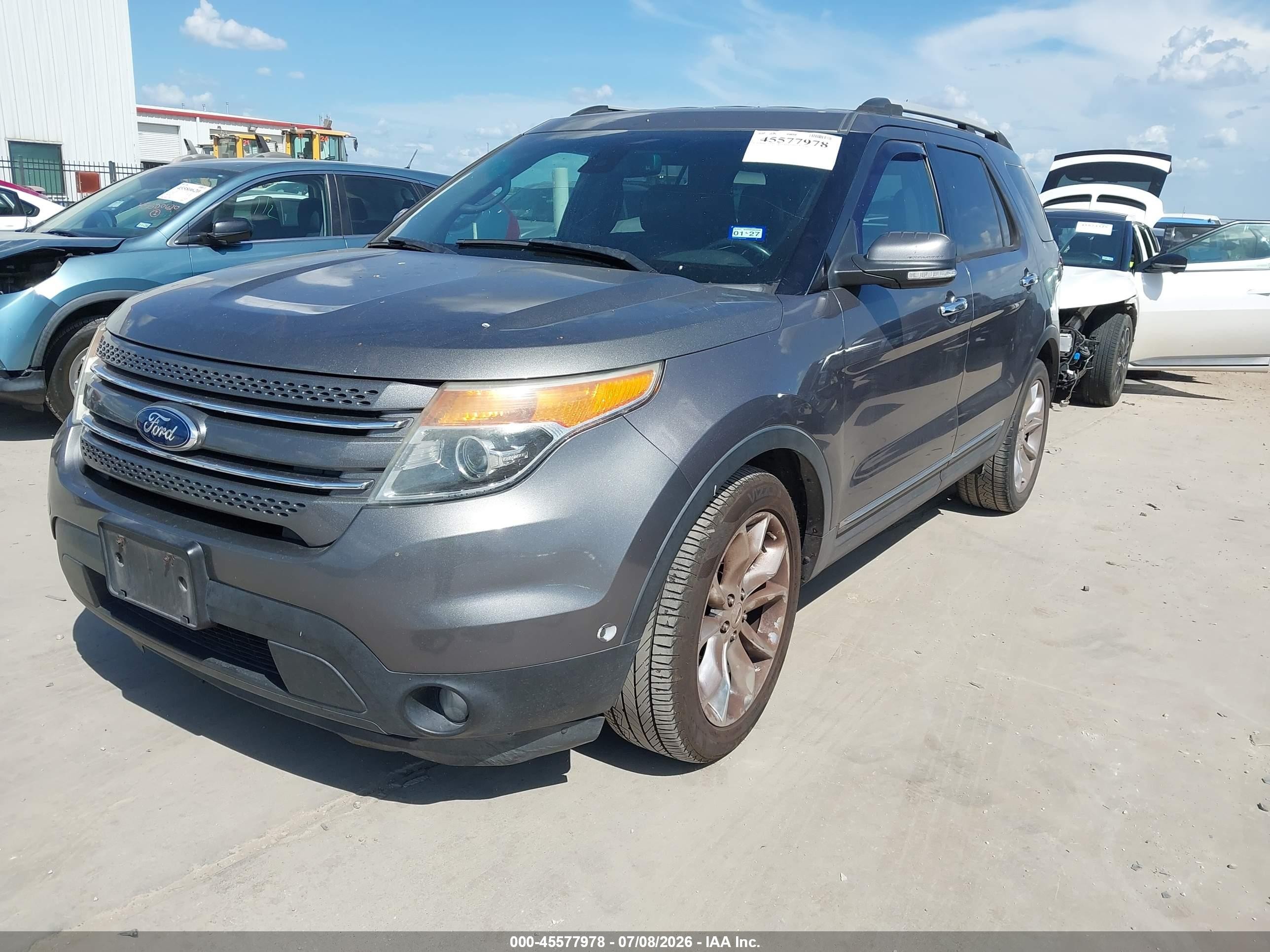 2013 Ford Explorer Limited Gray vin: 1FM5K7F89DGB52700