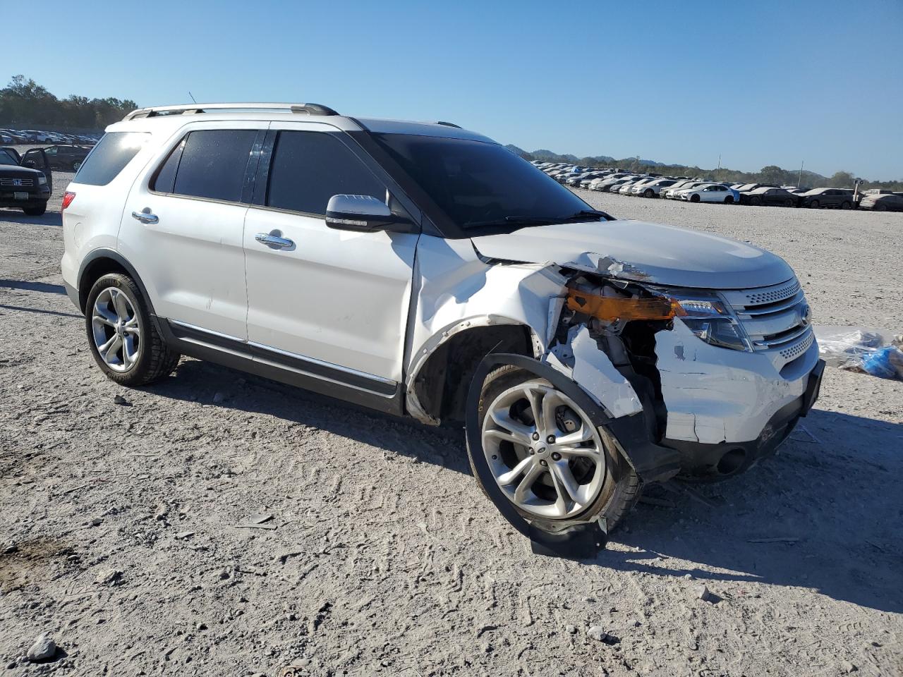 2013 Ford Explorer Limited White vin: 1FM5K7F89DGC28058