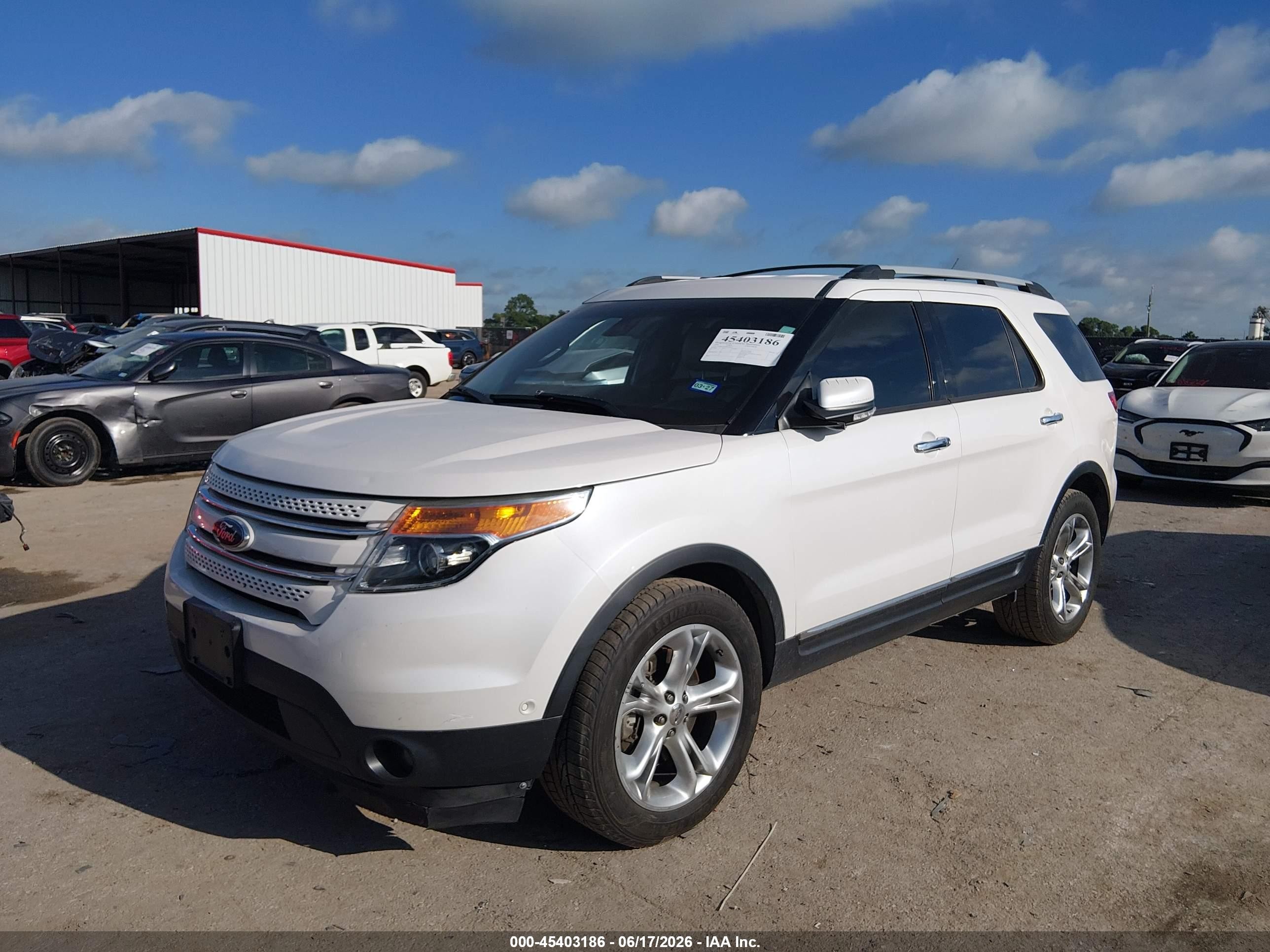 2014 Ford Explorer Limited White vin: 1FM5K7F89EGA59211