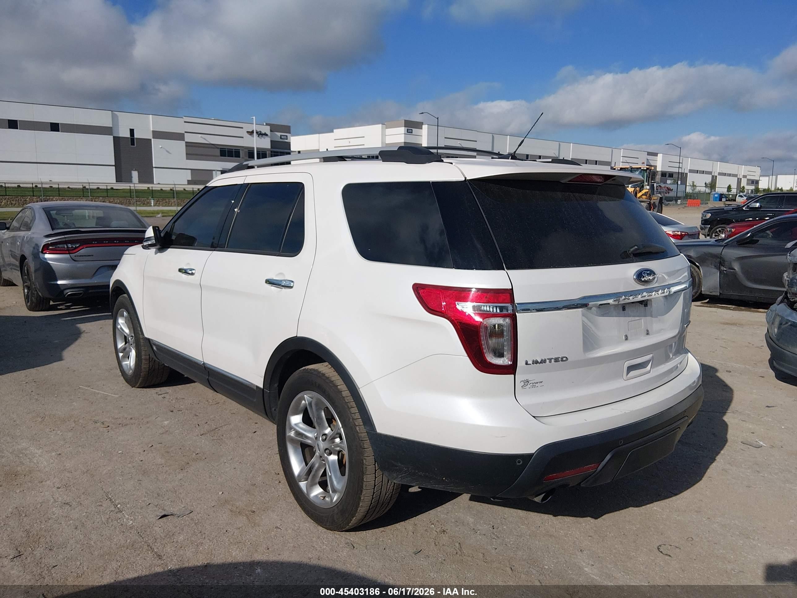 2014 Ford Explorer Limited White vin: 1FM5K7F89EGA59211