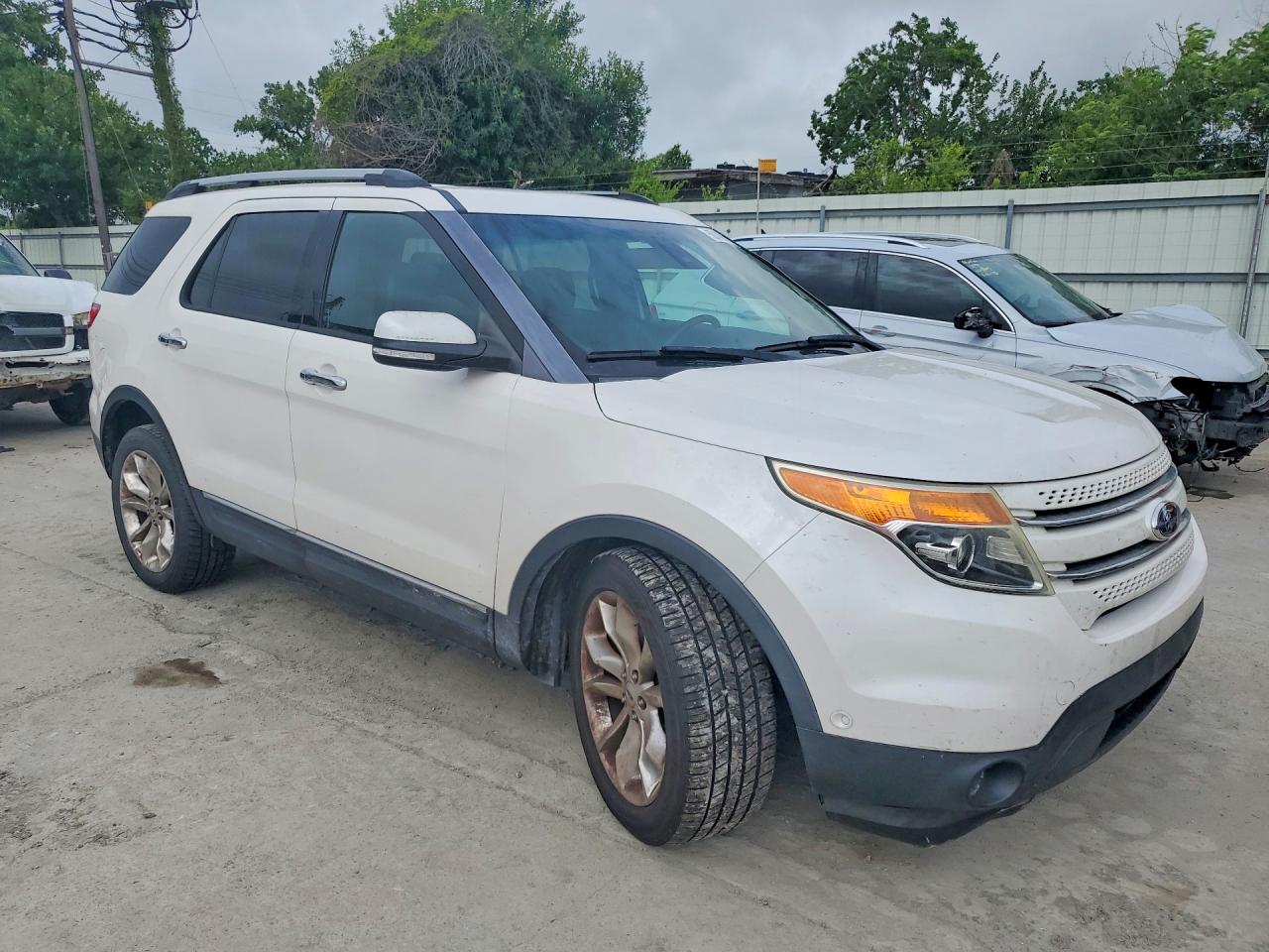 2014 Ford Explorer Limited White vin: 1FM5K7F89EGC06823