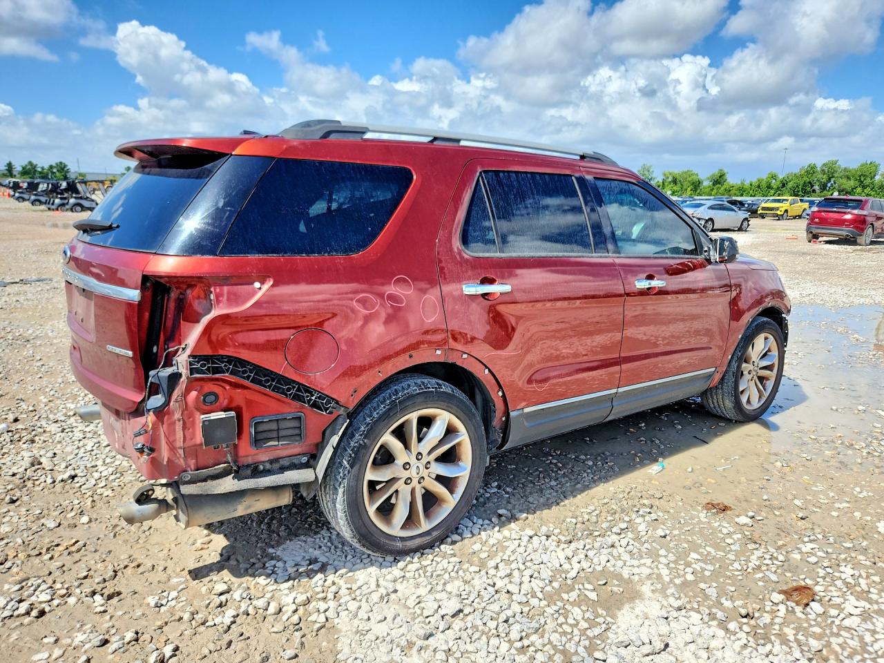 2014 Ford Explorer Limited Orange vin: 1FM5K7F89EGC34783