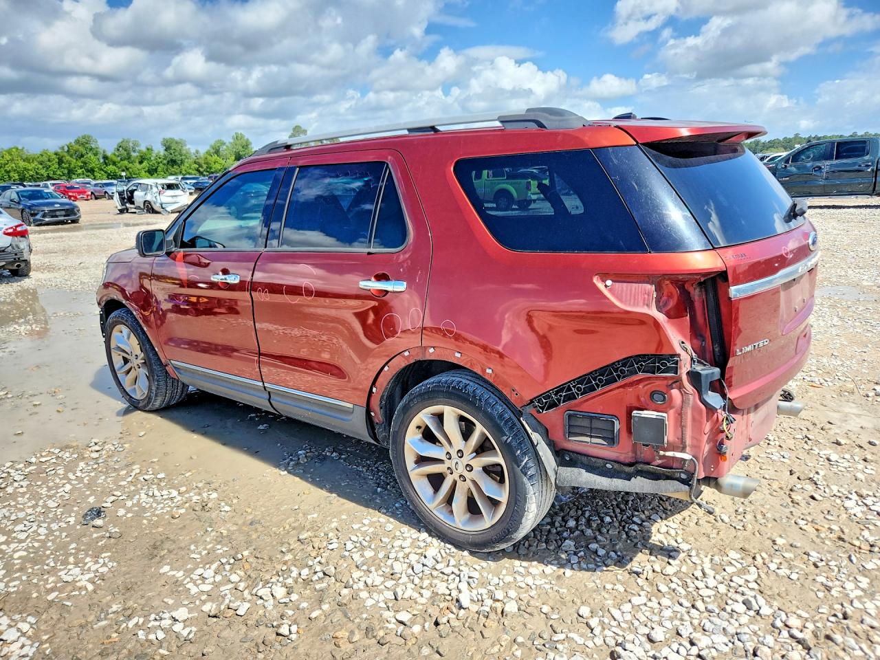 2014 Ford Explorer Limited Orange vin: 1FM5K7F89EGC34783