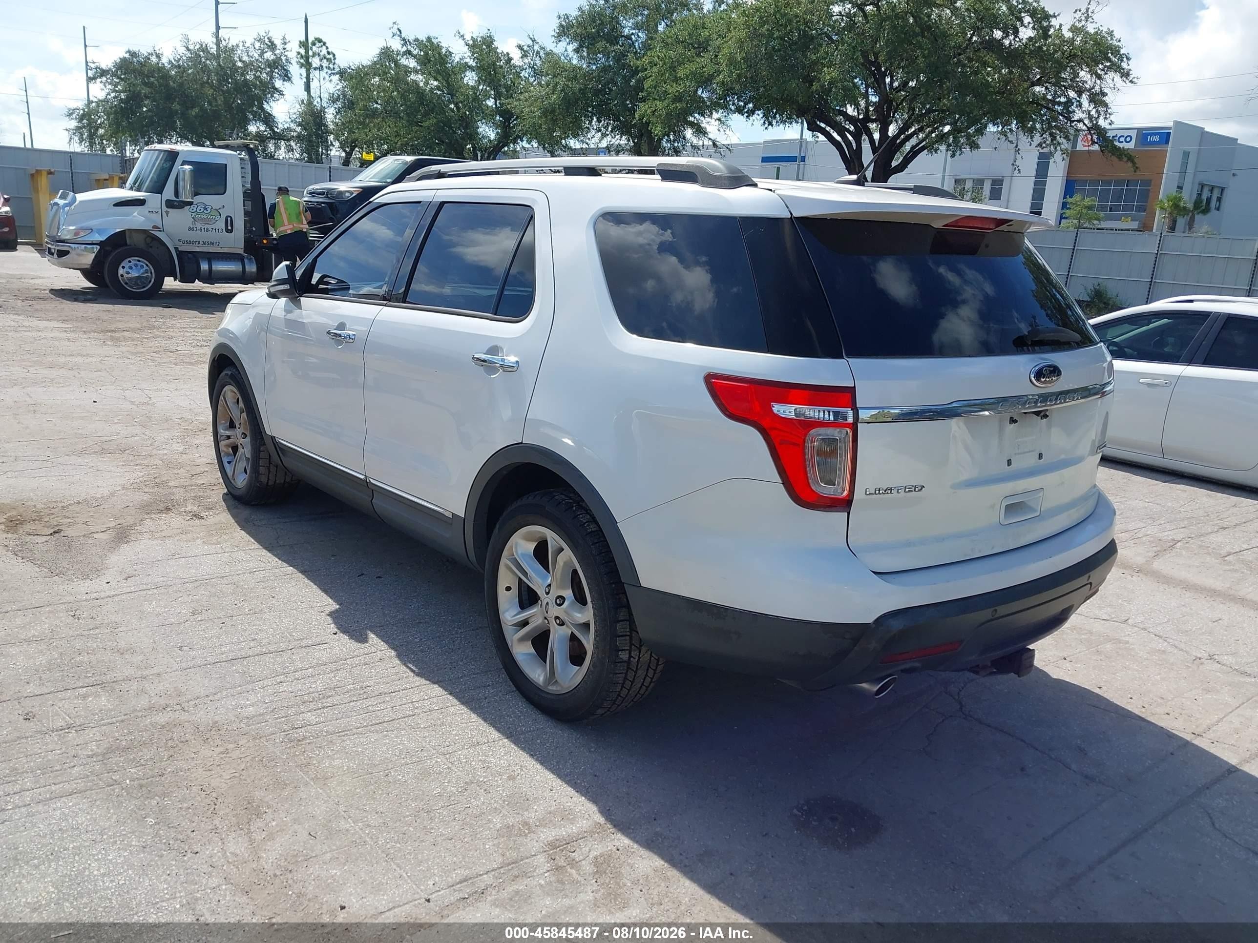 2015 Ford Explorer Limited White vin: 1FM5K7F89FGA10401