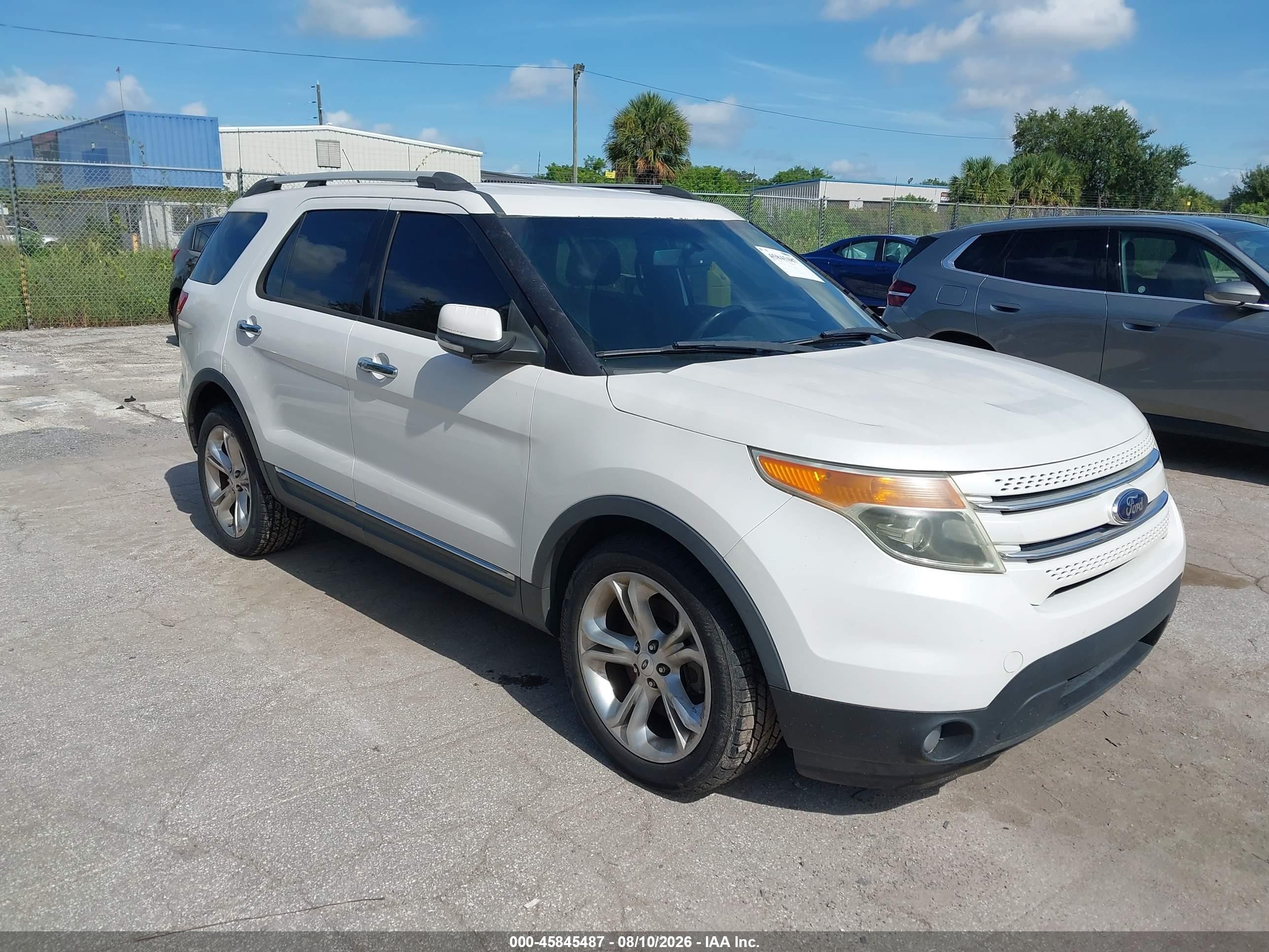2015 Ford Explorer Limited White vin: 1FM5K7F89FGA10401