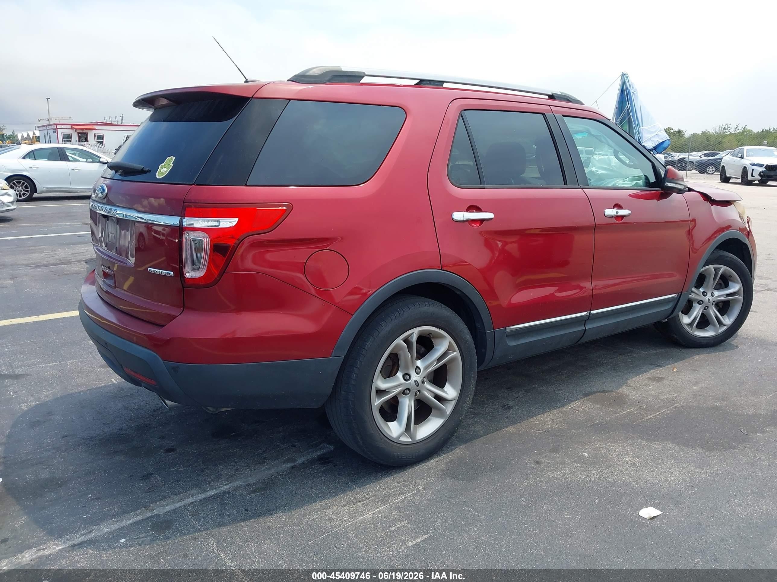2015 Ford Explorer Limited Red vin: 1FM5K7F89FGA89701